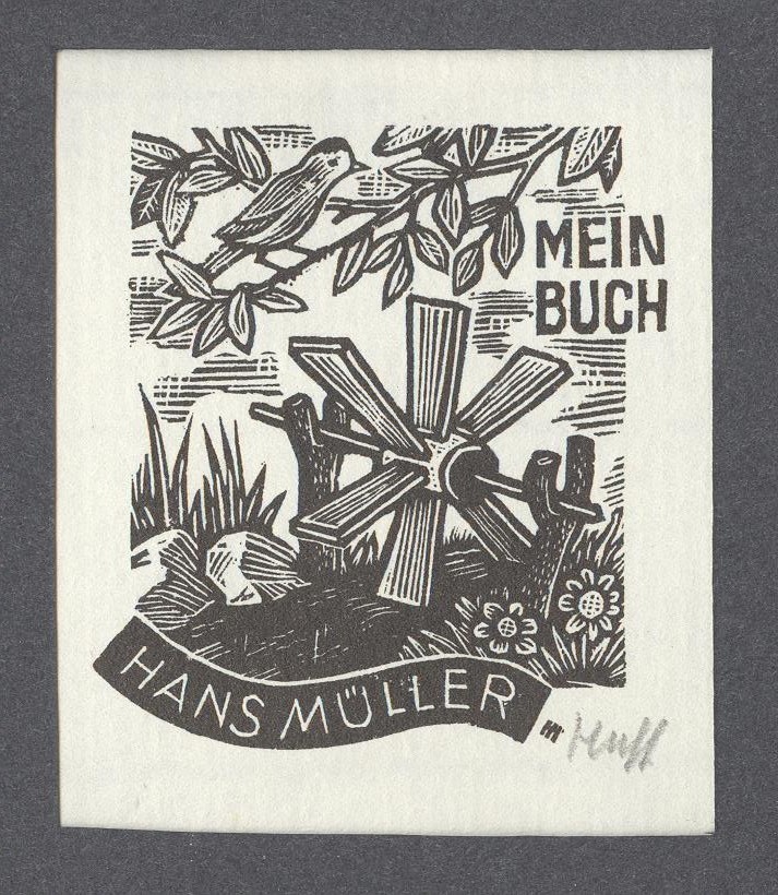Ex libris     Mein Buch Hans Müller (Holló László Galéria, Putnok CC BY-NC-SA)