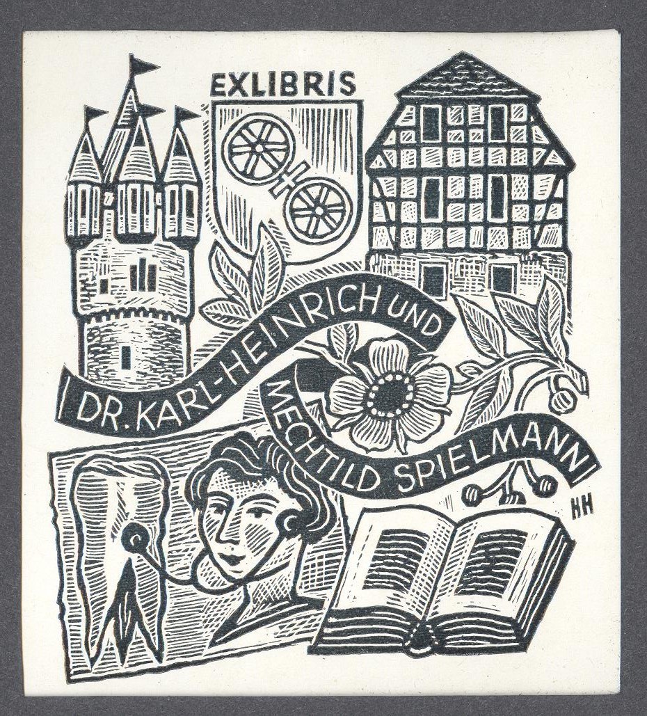 Ex-libris   Dr Karl Heinrich Und Mechtild Spielmann (Holló László Galéria, Putnok CC BY-NC-SA)