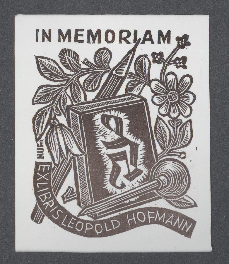 Ex-libris     In Memoriam Leopold Hofmann (Holló László Galéria, Putnok CC BY-NC-SA)