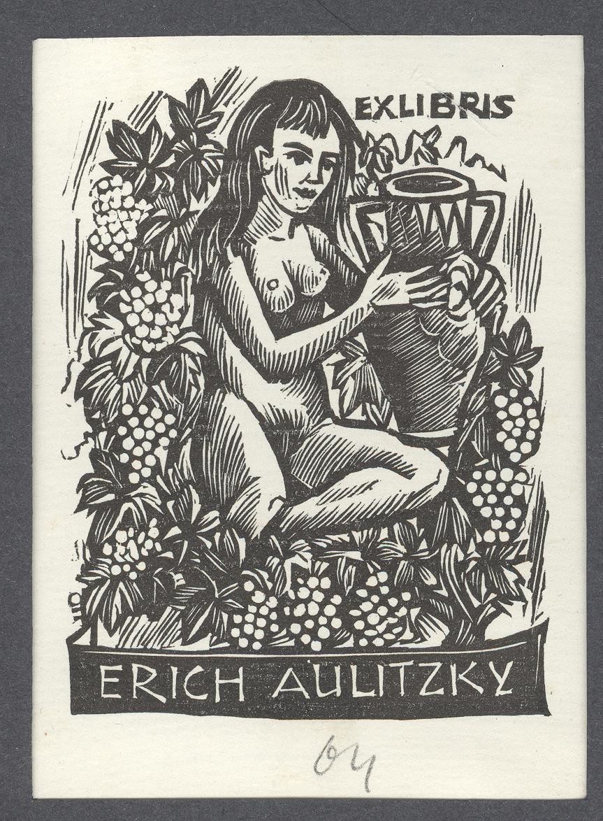 Ex-libris                Erich Aulitky (Holló László Galéria, Putnok CC BY-NC-SA)