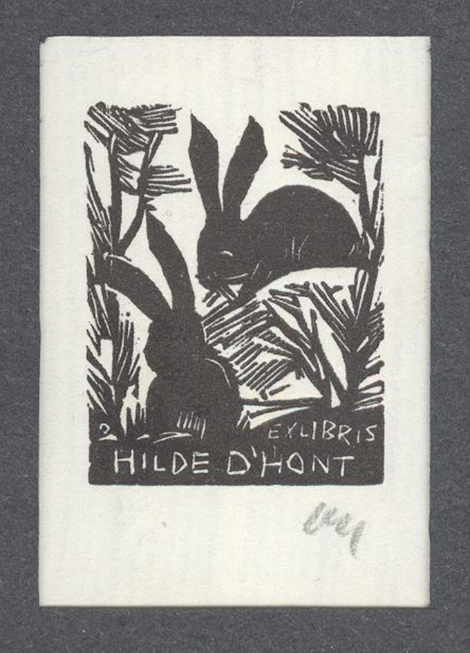 Ex-libris Hilde D'Hont (Holló László Galéria, Putnok CC BY-NC-SA)