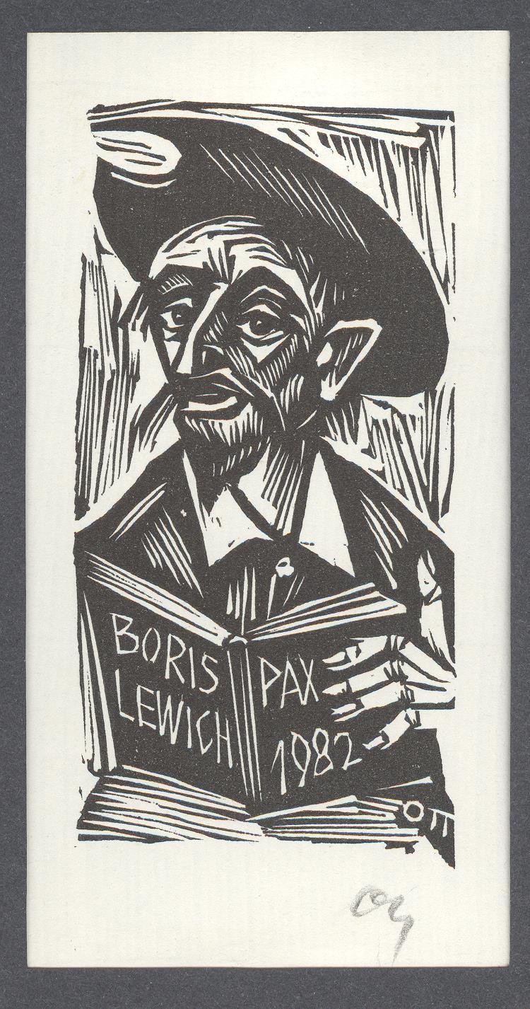 Ex-libris        Boris Lewich   Pax 1982 (Holló László Galéria, Putnok CC BY-NC-SA)
