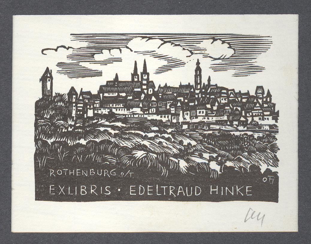 Ex-libris      Rothenburg  Edeltraud Hinke (Holló László Galéria, Putnok CC BY-NC-SA)