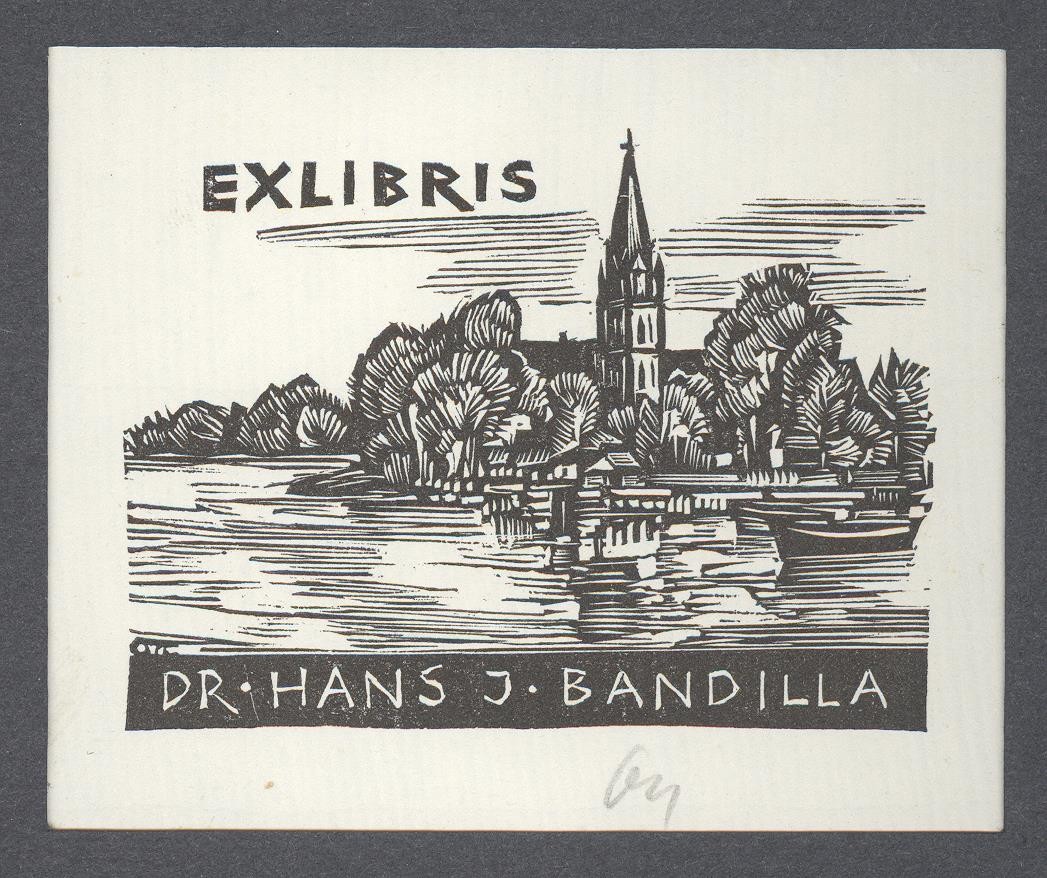 Ex-libris              Dr. Hans J. Bandilla (Holló László Galéria, Putnok CC BY-NC-SA)