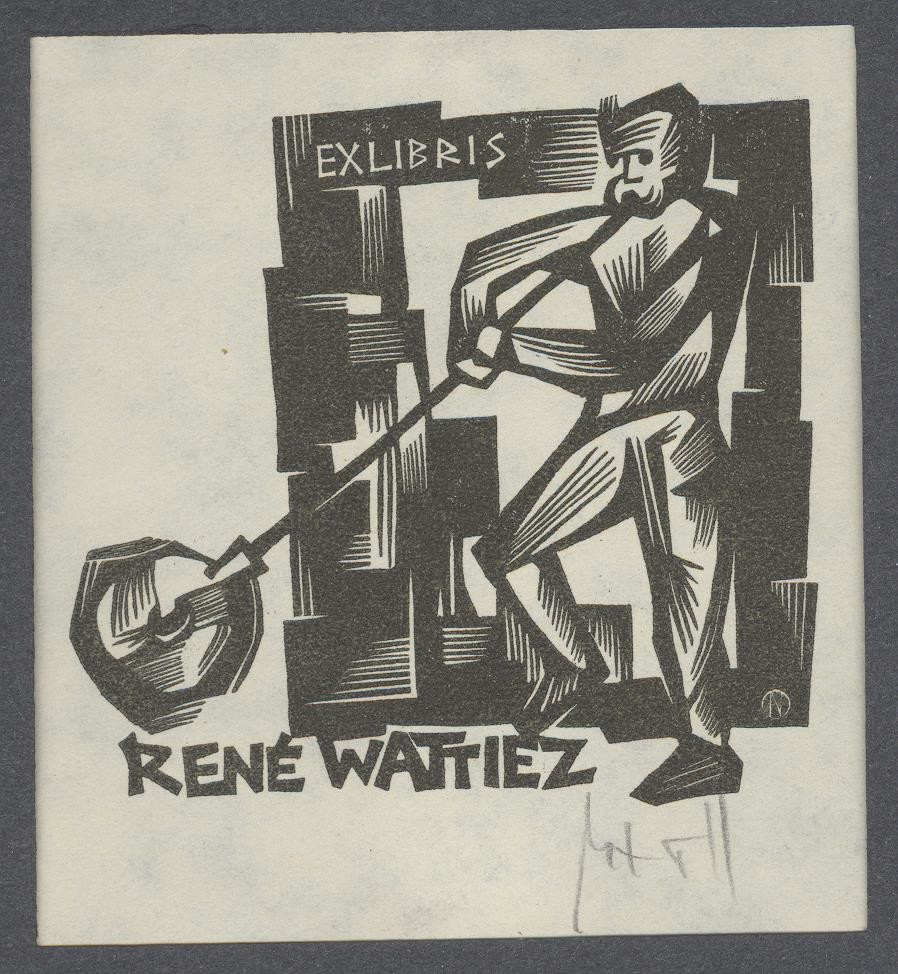 Ex-libris                  René Wattiez (Holló László Galéria, Putnok CC BY-NC-SA)