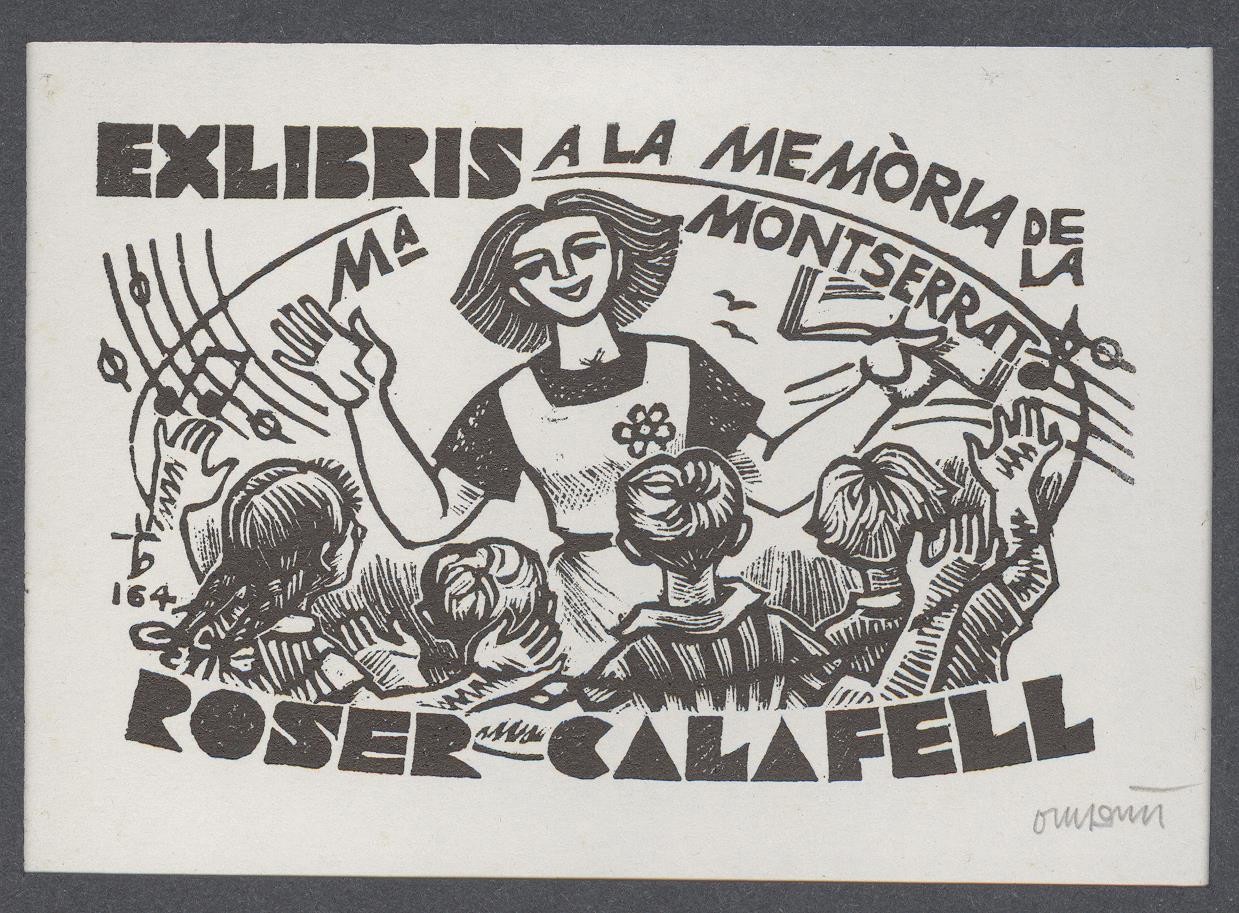 Ex-libris           Ala Memoria Dela Montserrat Roser Calafell (Holló László Galéria, Putnok CC BY-NC-SA)