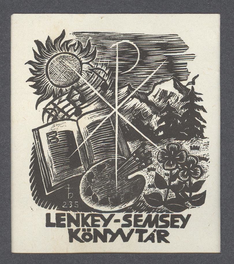 Ex-libris      Lenkey - Semsey Könyvtár (Holló László Galéria, Putnok CC BY-NC-SA)