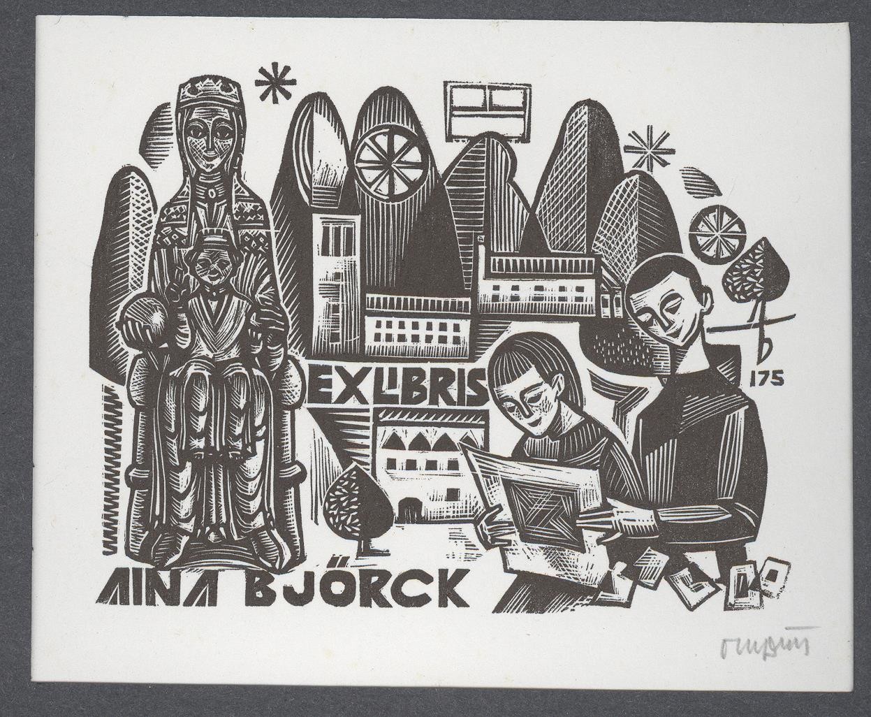 Ex-libris              Aina Björck (Holló László Galéria, Putnok CC BY-NC-SA)