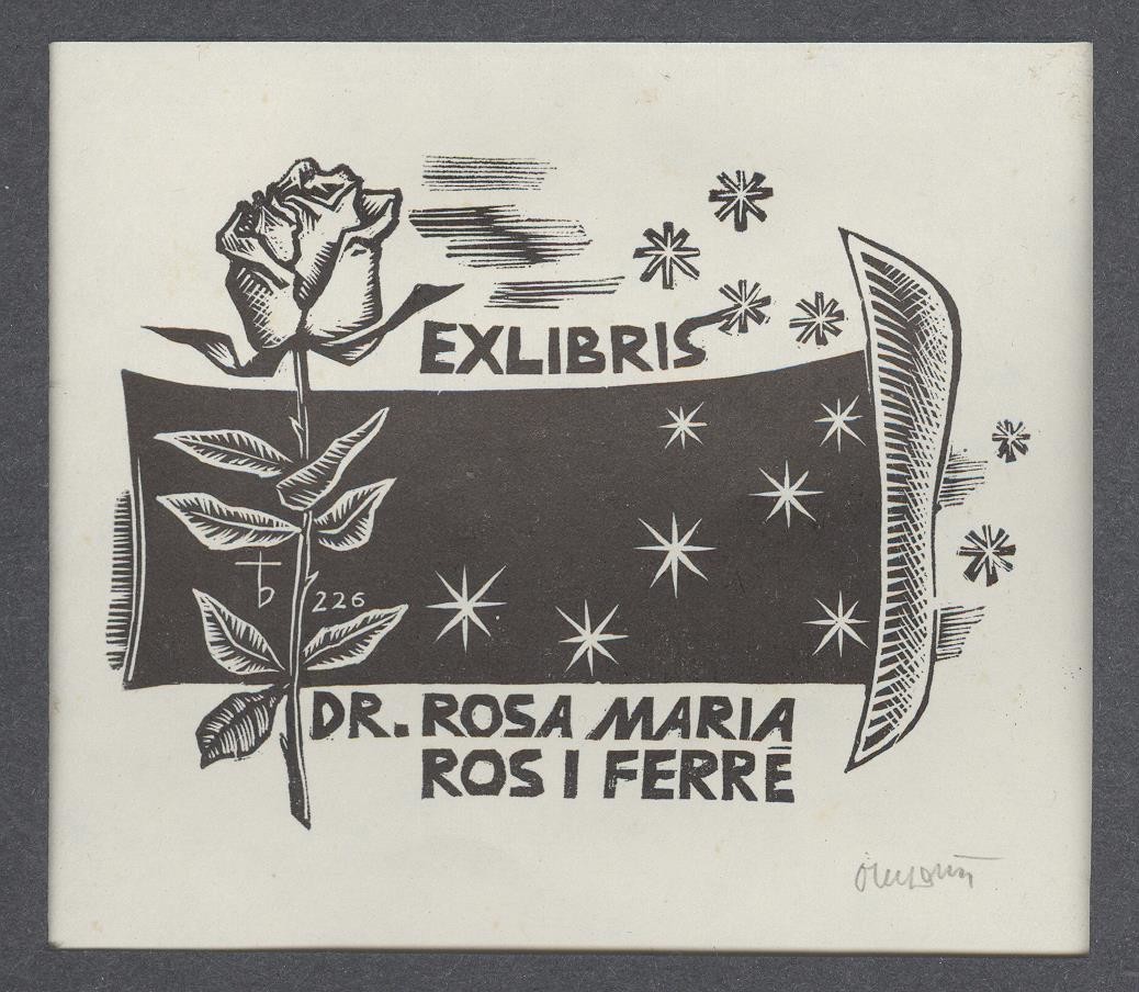 Ex-libris    Dr. Rosa Maria Ros I Ferre (Holló László Galéria, Putnok CC BY-NC-SA)