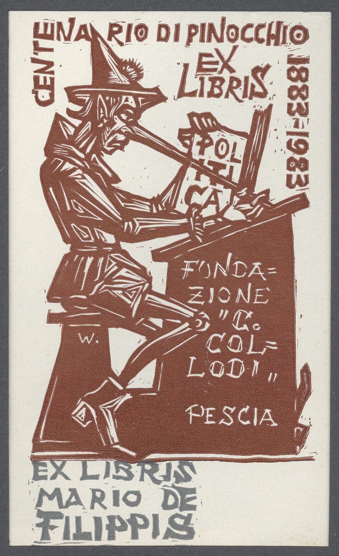 Ex-libris    Centenario Di Pinocchio 1883-1983 Mario De Filippis (Holló László Galéria, Putnok CC BY-NC-SA)
