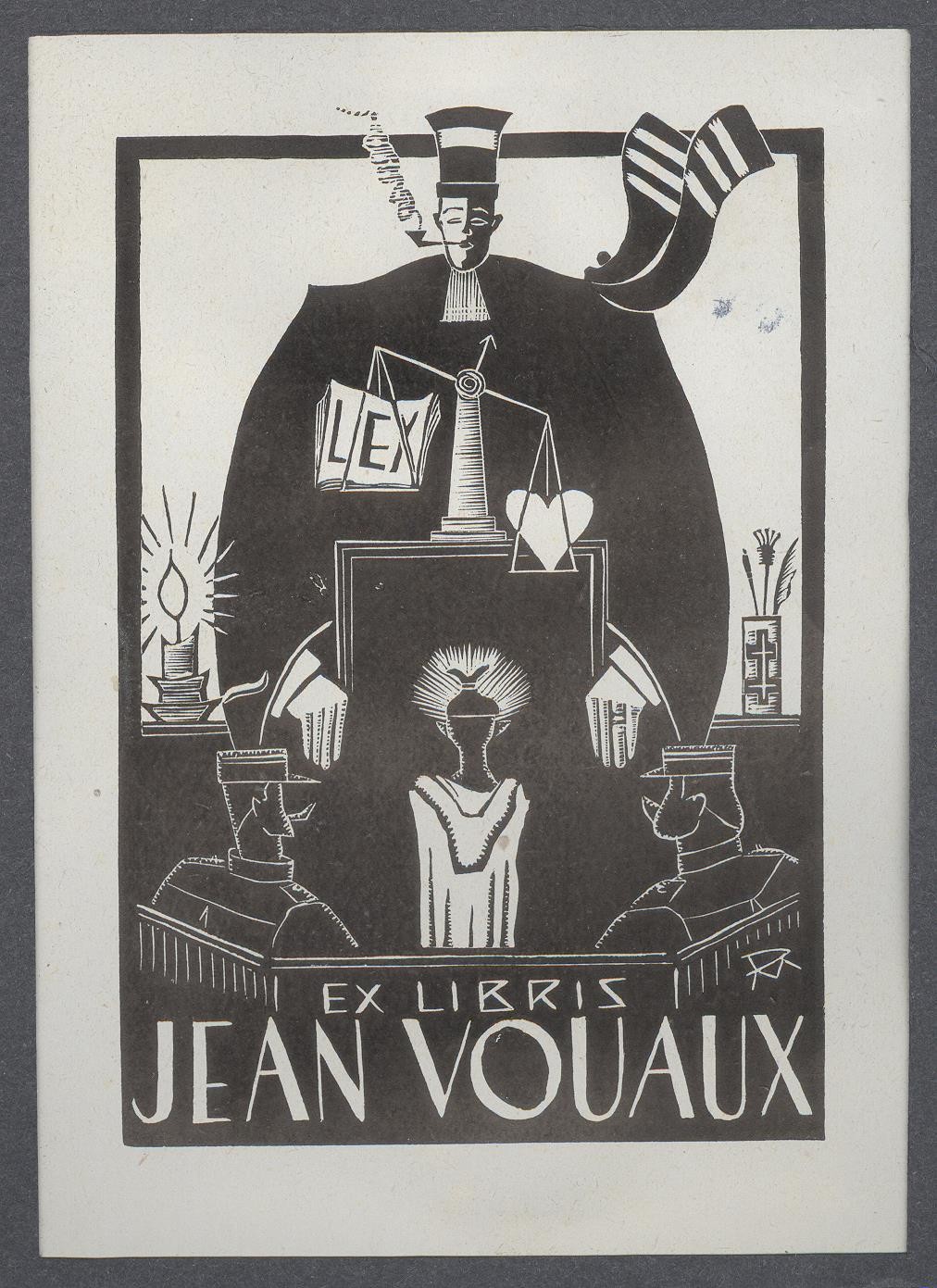 Ex-libris           Jean Vouaux (Holló László Galéria, Putnok CC BY-NC-SA)