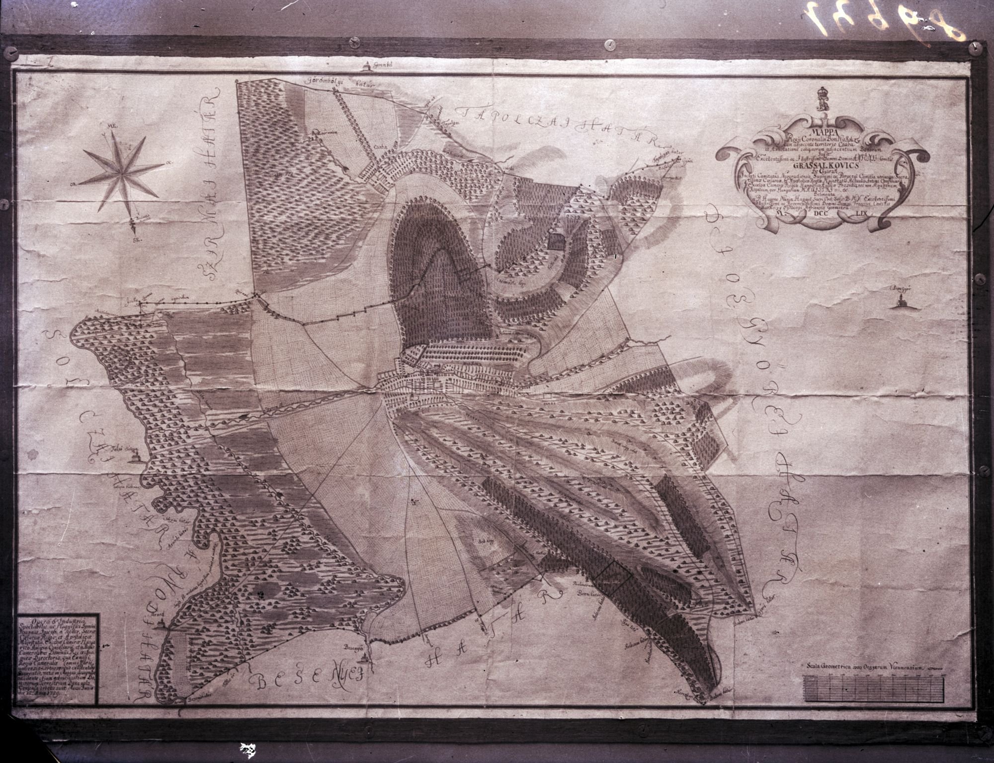 Miskolc térkép 1759. (Herman Ottó Múzeum, Miskolc CC BY-NC-SA)