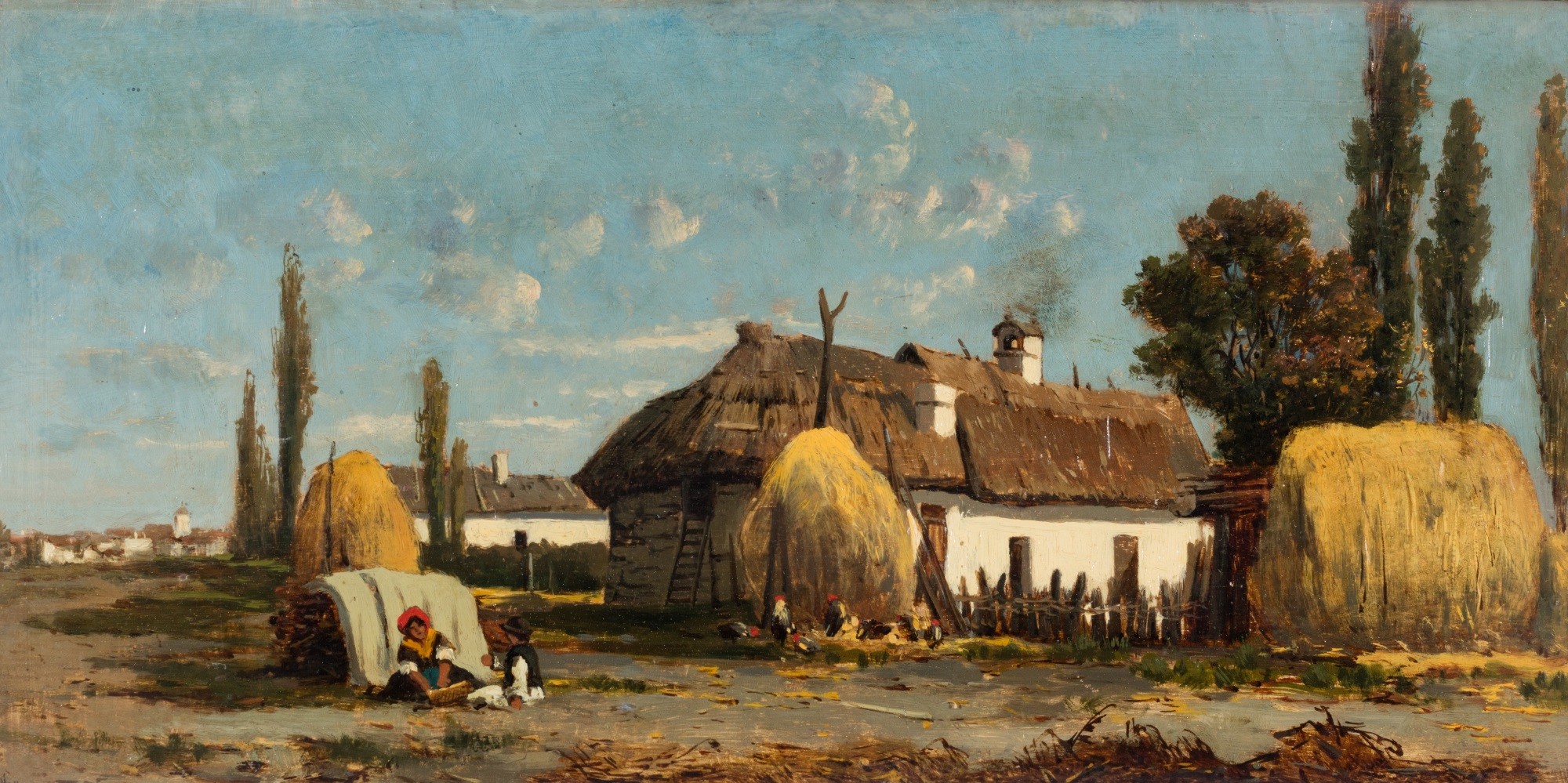 Theodor von Hörmann: Balatoni faluvége (Herman Ottó Múzeum CC BY-NC-SA)