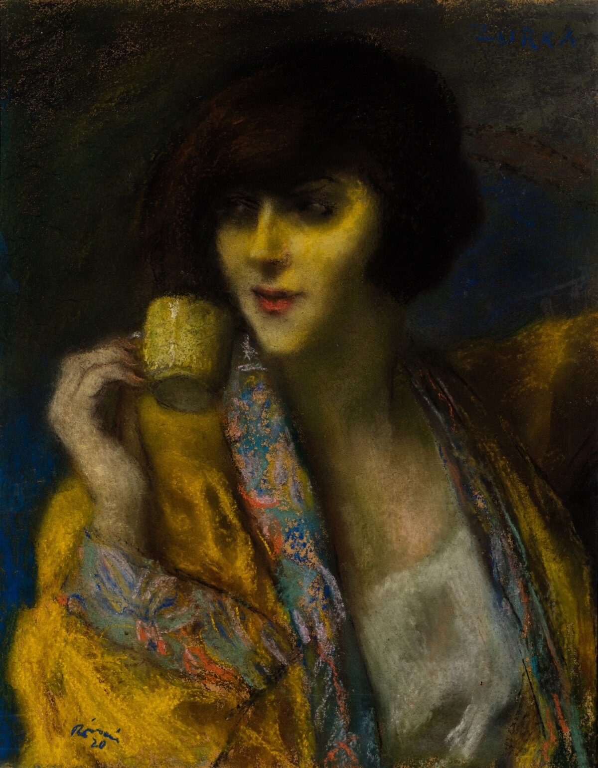 Rippl-Rónai József: Kínai csészés nő (Zorka) (Herman Ottó Múzeum CC BY-NC-SA)