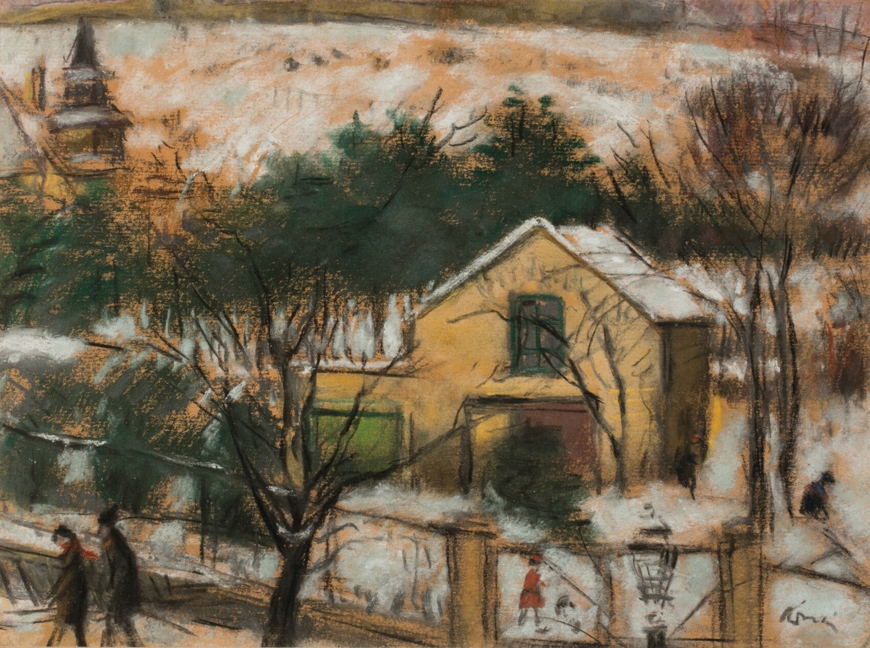 Rippl-Rónai József: A Gellért-hegyen. Kilátás ablakomból (Herman Ottó Múzeum CC BY-NC-SA)