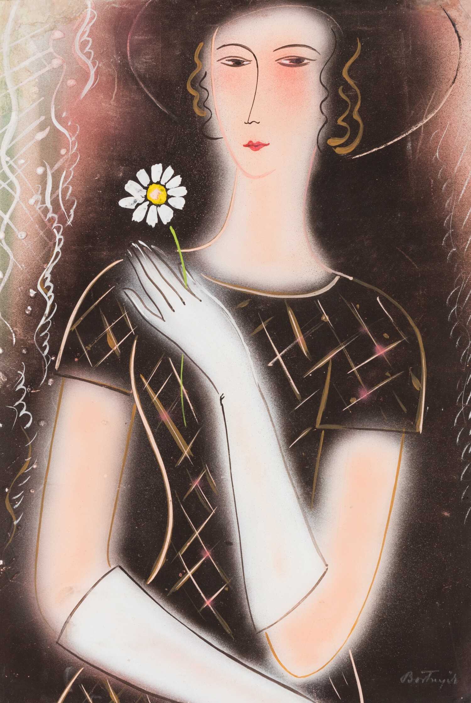 Bortnyik Sándor: Nő virággal (Herman Ottó Múzeum CC BY-NC-SA)
