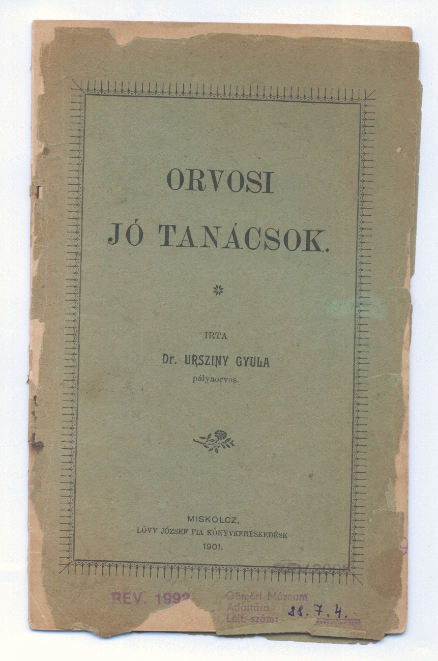 Könyv    1901. (Gömöri Múzeum, Putnok CC BY-NC-SA)