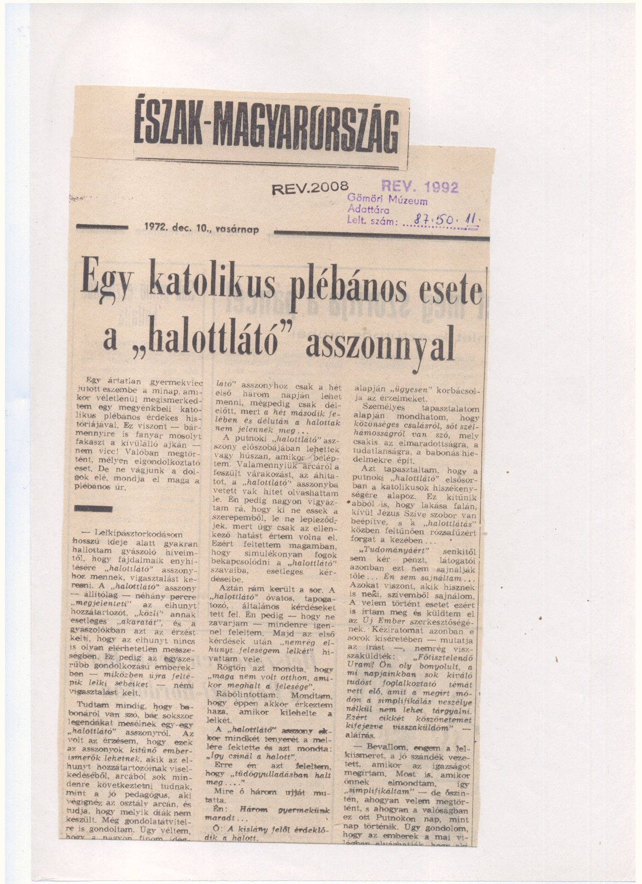Lapkivágás /Észak Magyarország 1972 dec. 10./ 1972. (Gömöri Múzeum, Putnok CC BY-NC-SA)