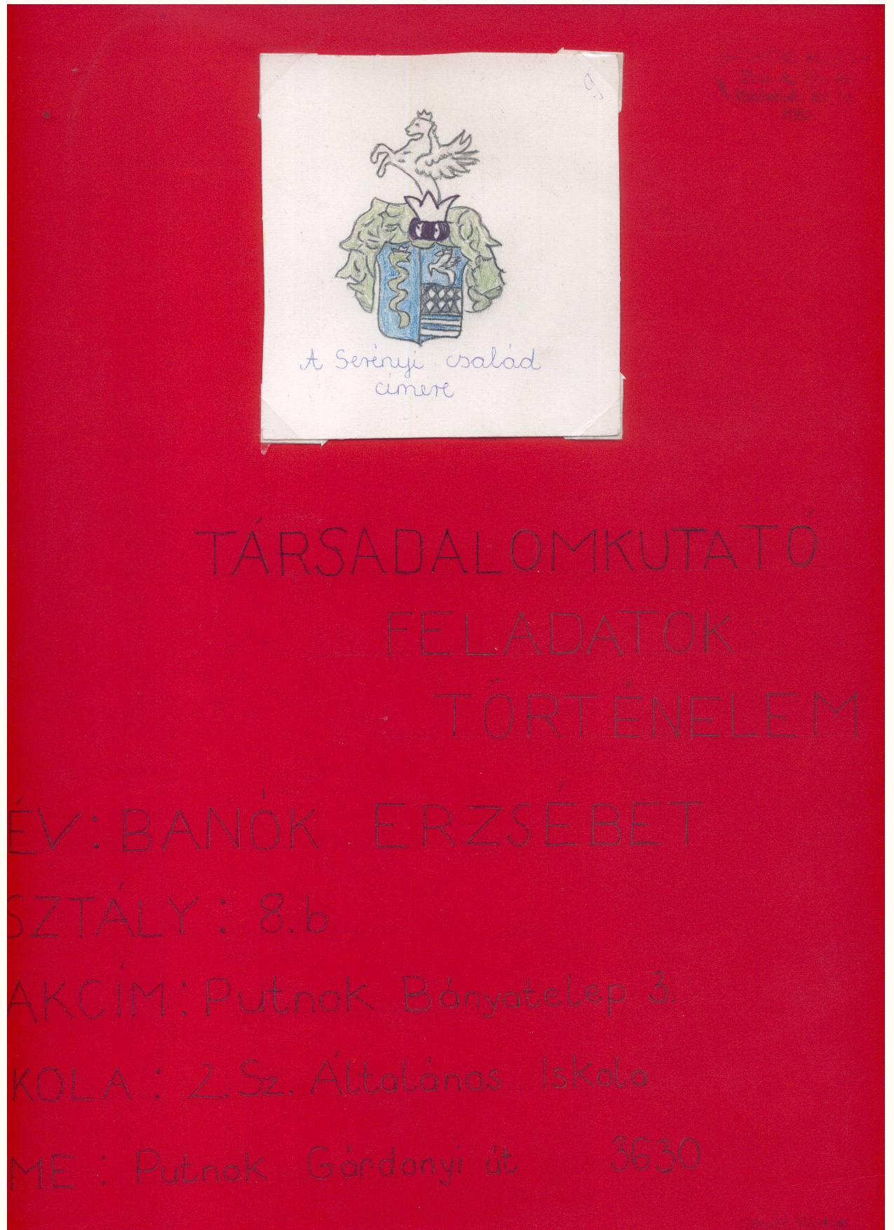 Banók Erzsébet: Kézirat   1988. (Gömöri Múzeum, Putnok CC BY-NC-SA)