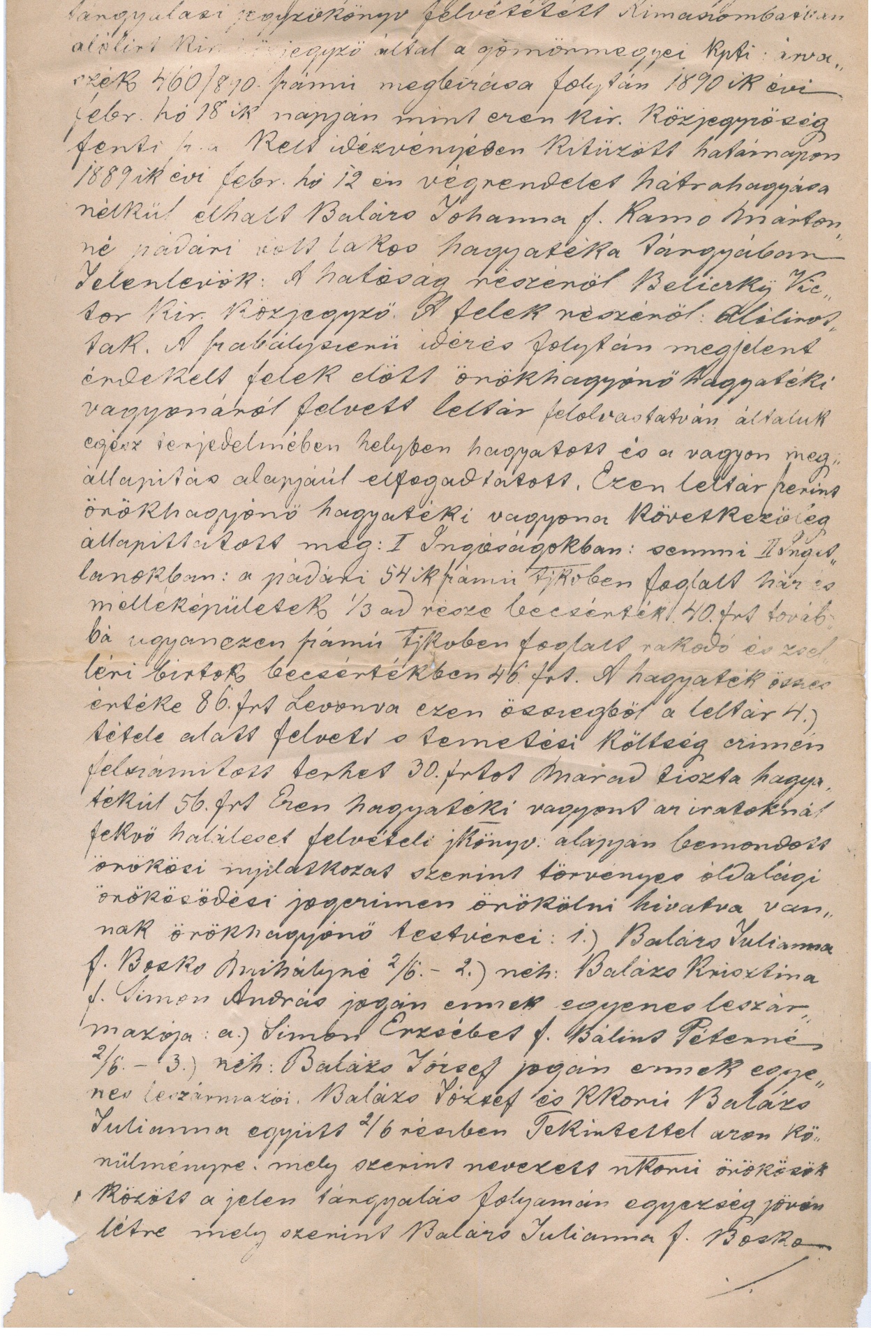 Jegyzôkönyvi másolat (Gömöri Múzeum, Putnok CC BY-NC-SA)