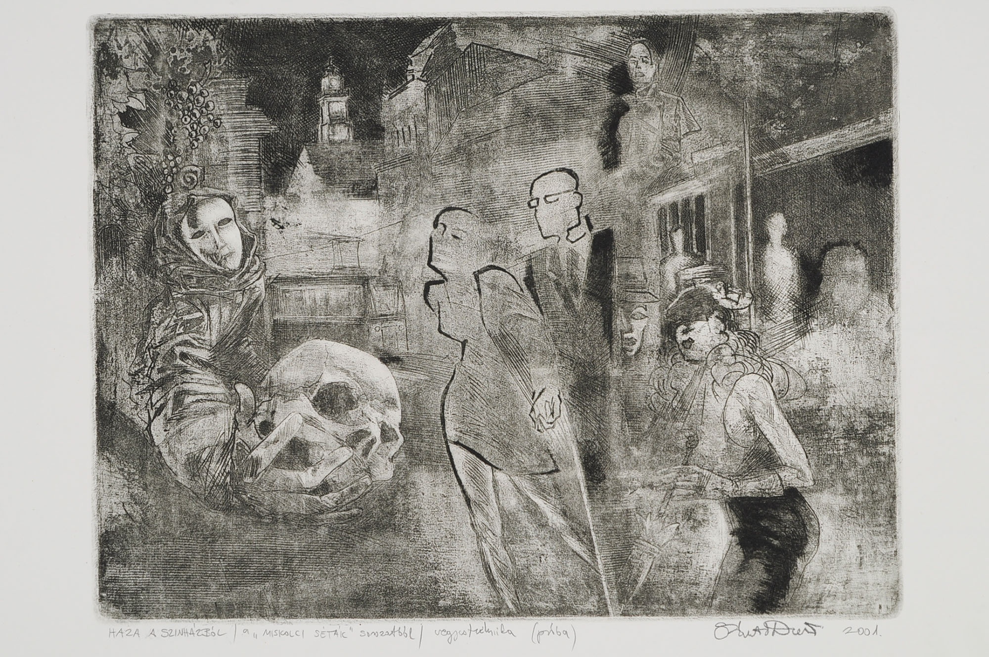 Szántó Dezső: Haza a színházból (Herman Ottó Múzeum, Miskolc CC BY-NC-SA)