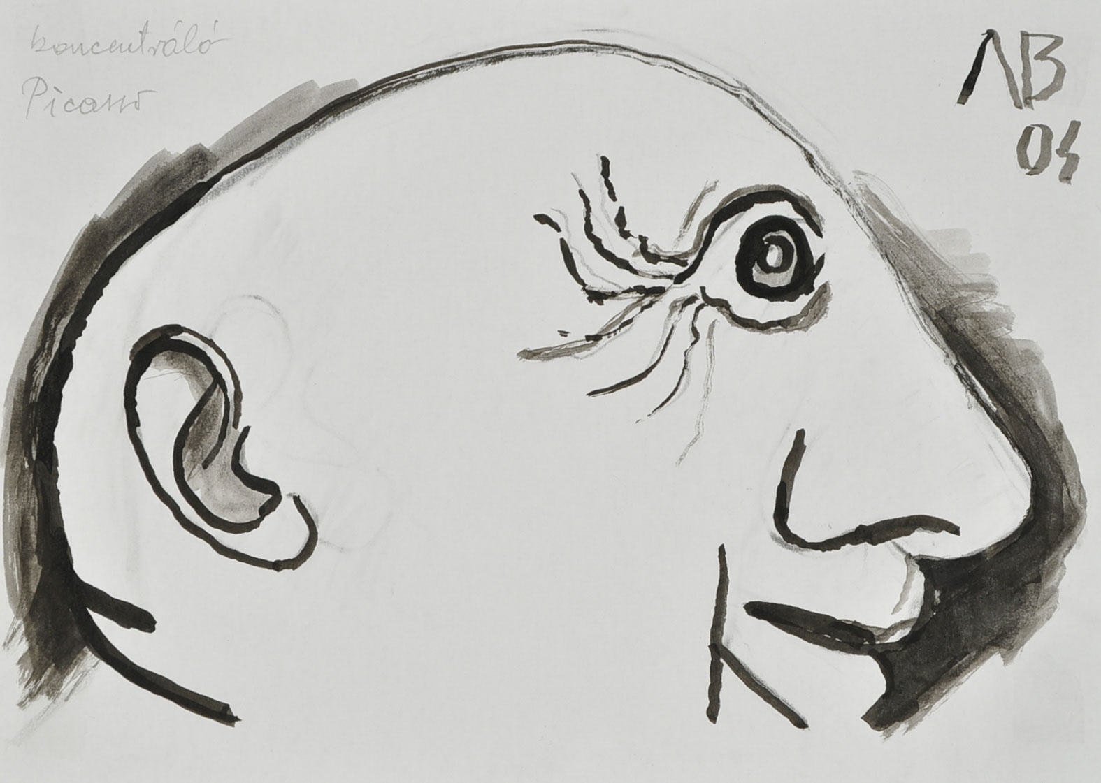 Berecz Antal: Koncentráló Picasso (Herman Ottó Múzeum, Miskolc CC BY-NC-SA)