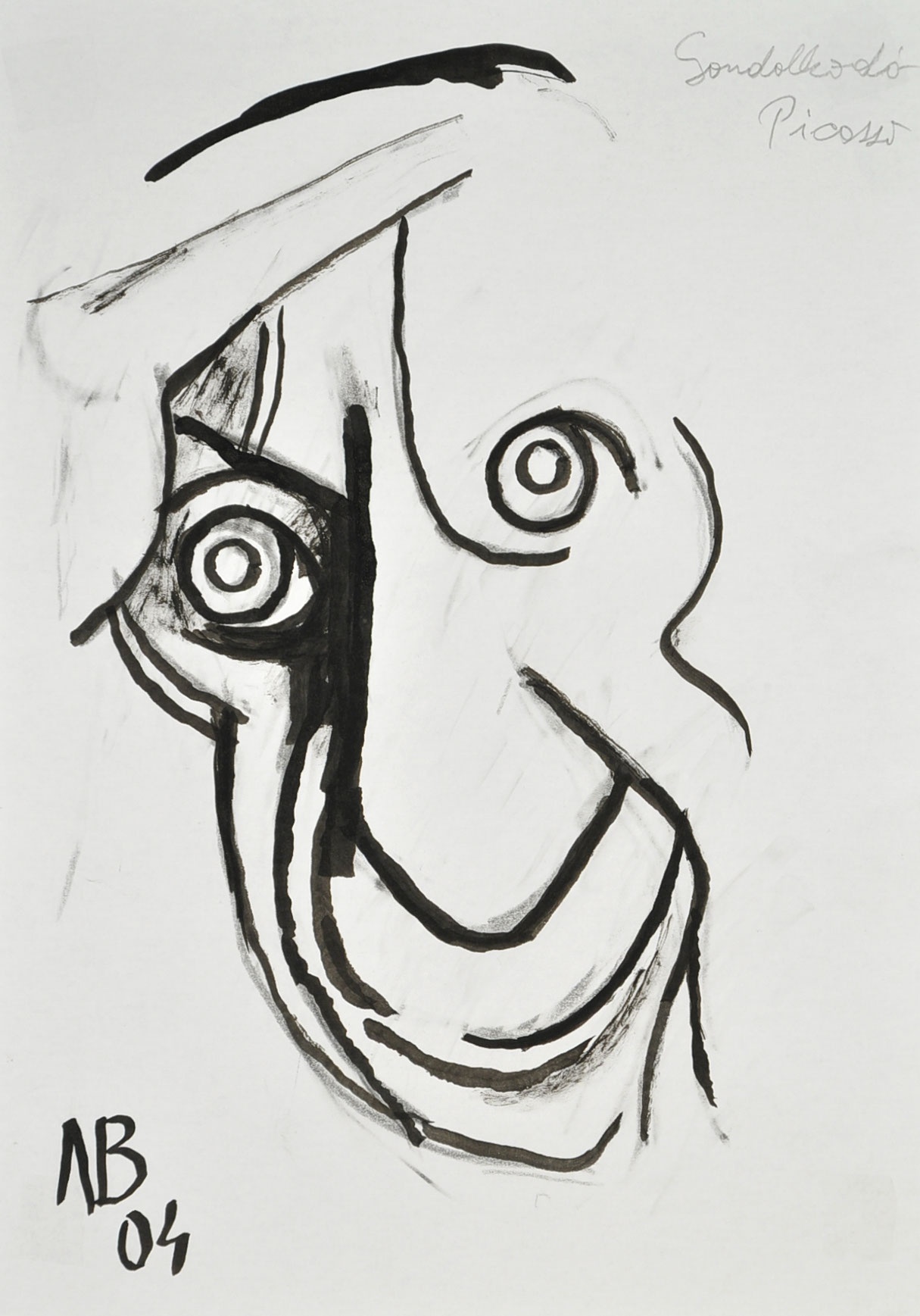 Berecz Antal: Gondolkodó Picasso (Herman Ottó Múzeum, Miskolc CC BY-NC-SA)