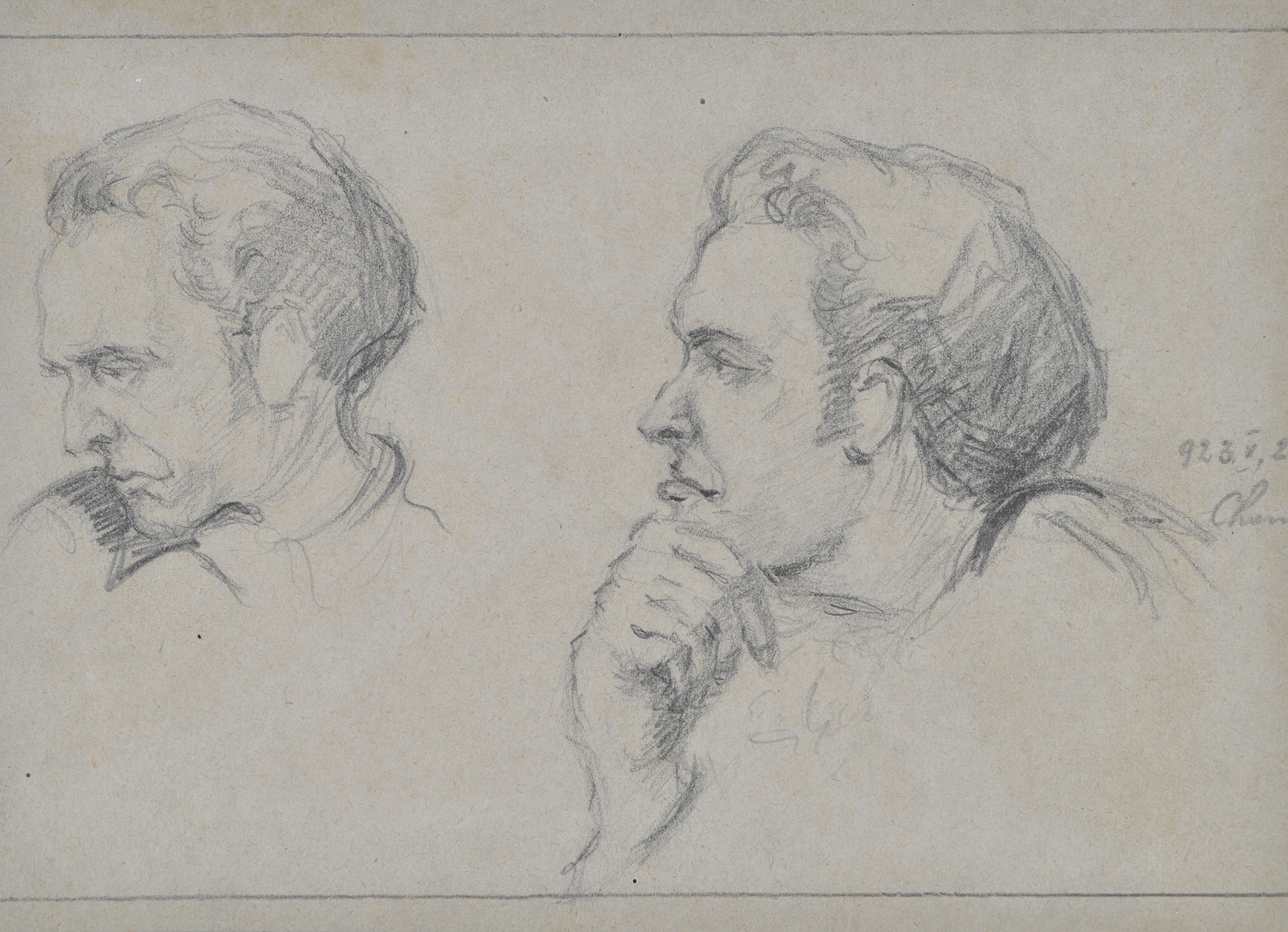 Choma József: Két fej (Vázlat) (Herman Ottó Múzeum, Miskolc CC BY-NC-SA)