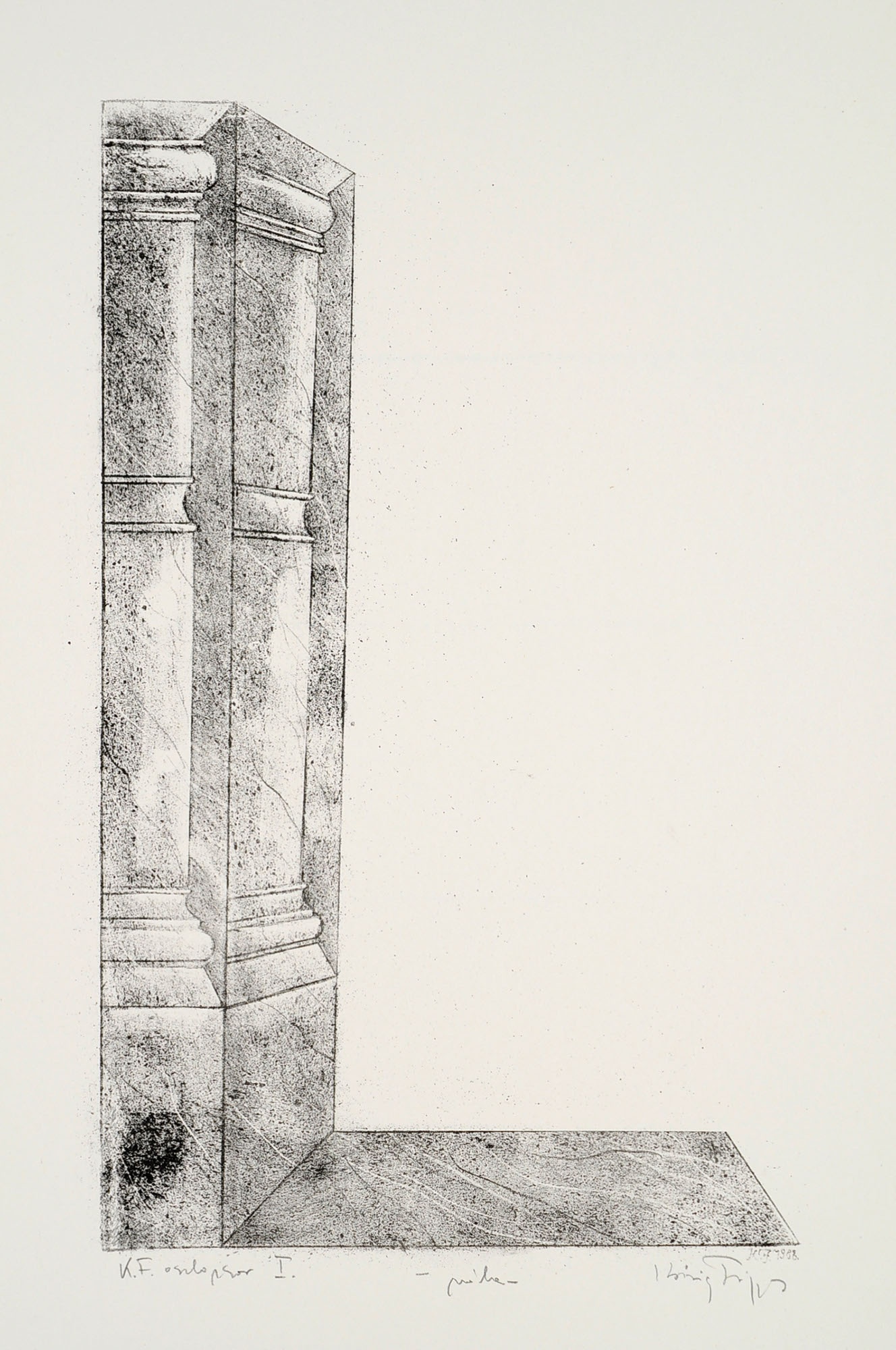 Kőnig Frigyes: K.F. oszlopsor I-III.(I. 59ox42o  II.42ox5o III. 42ox5o mm) (Herman Ottó Múzeum, Miskolc CC BY-NC-SA)