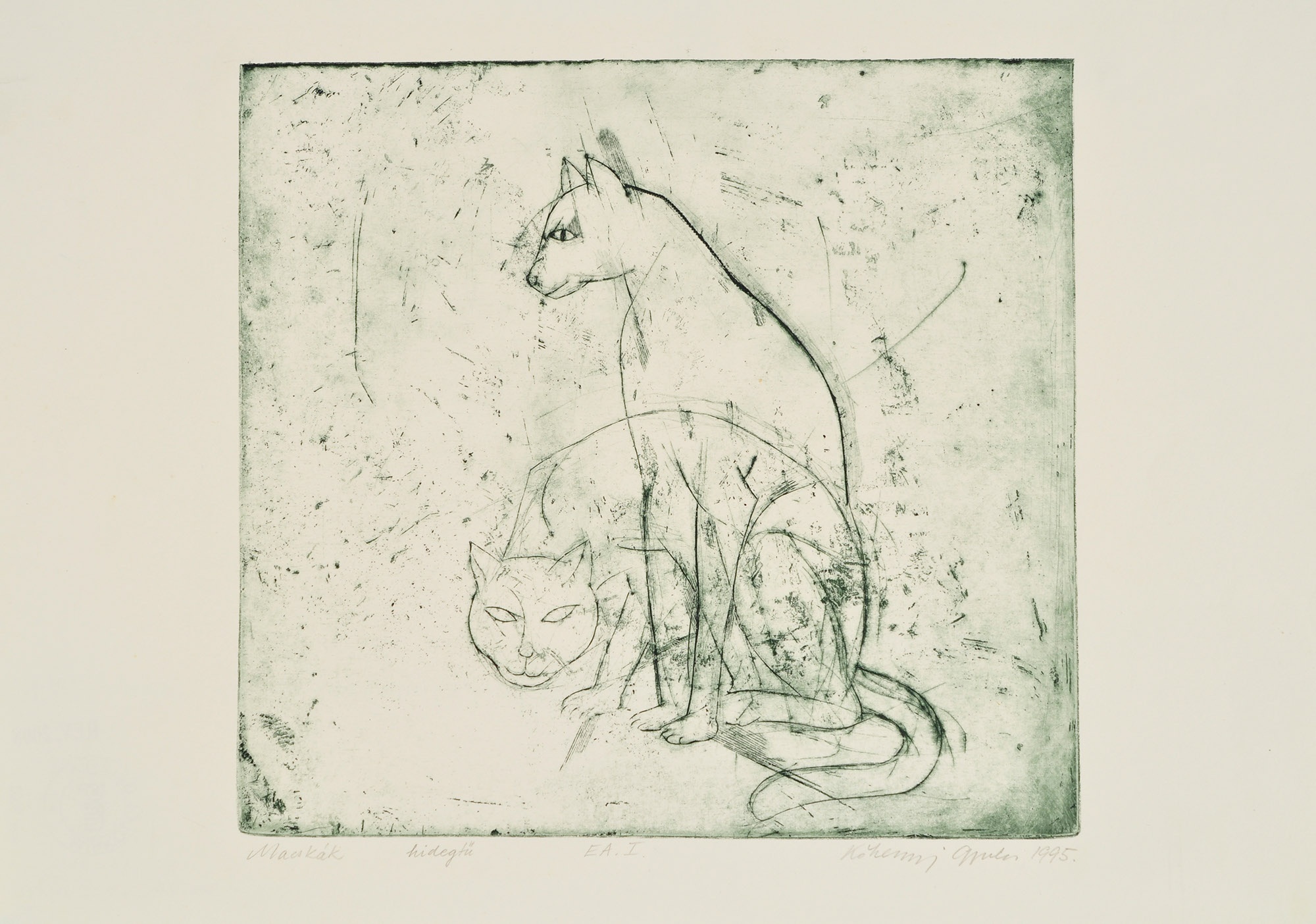 Kőhegyi Gyula: Macskák (Herman Ottó Múzeum, Miskolc CC BY-NC-SA)