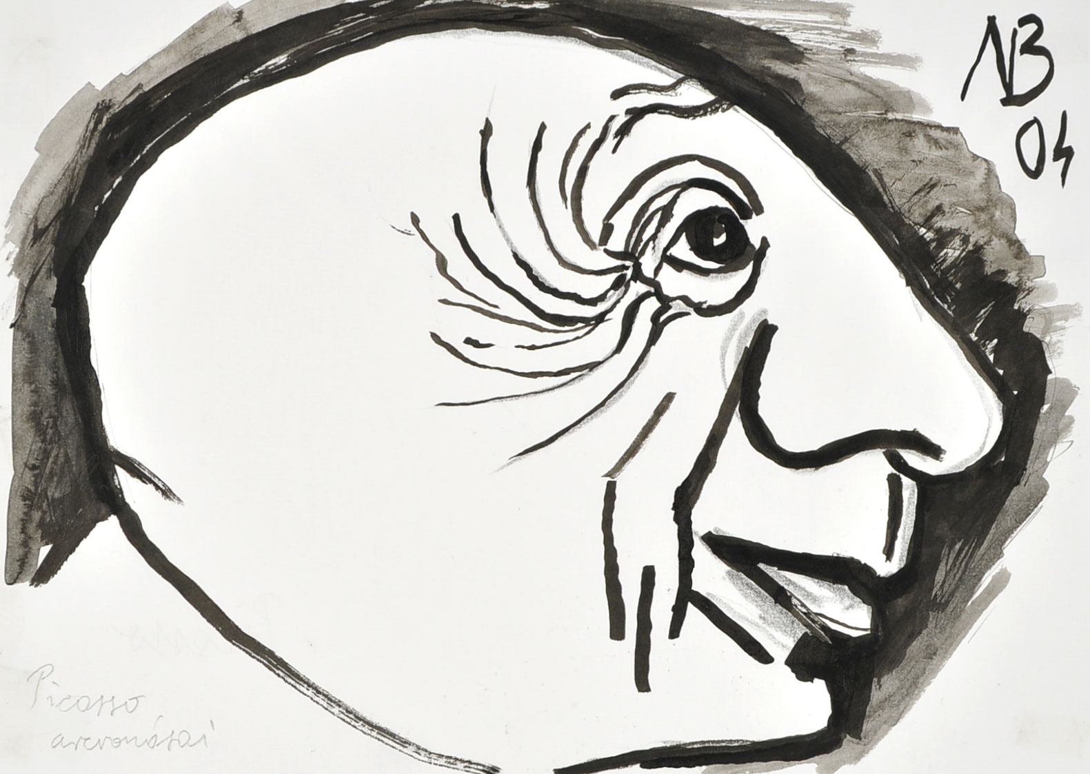 Berecz Antal: Picasso arcvonásai (Herman Ottó Múzeum, Miskolc CC BY-NC-SA)