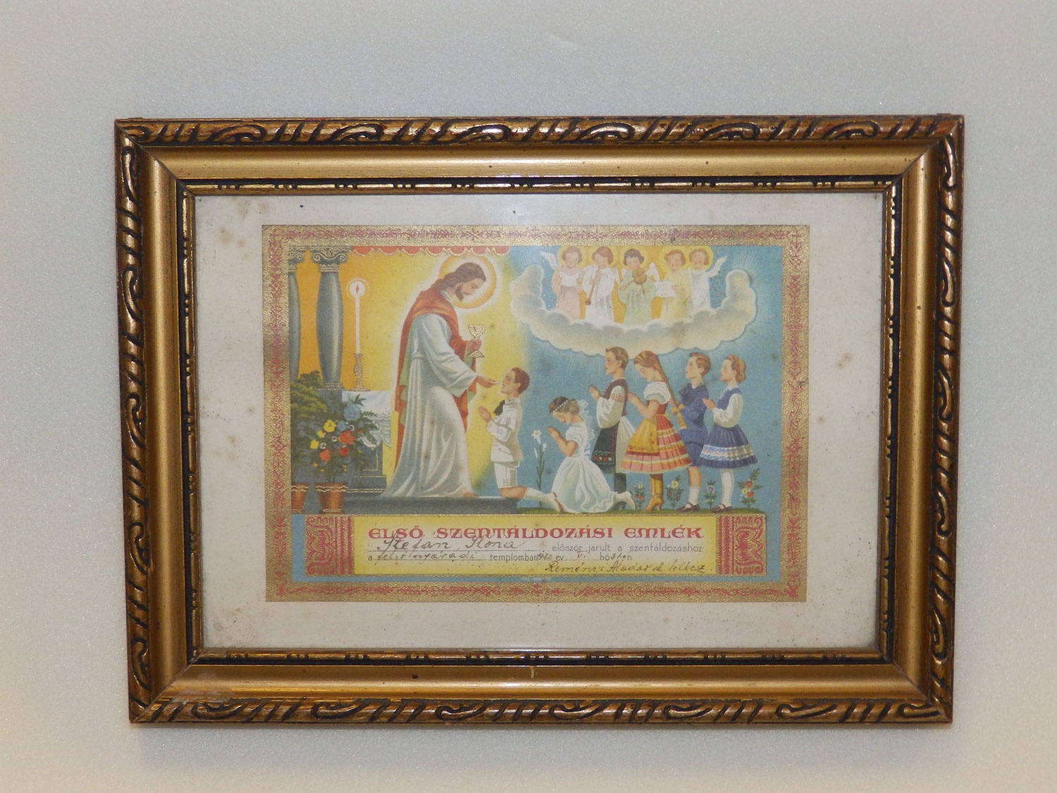 Első szentáldozási emléklap kerettel (Herman Ottó Múzeum, Miskolc CC BY-NC-SA)