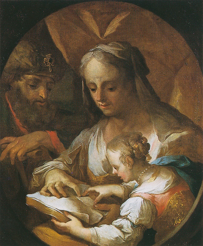 Szent Anna olvasni tanítja Máriát (Pannonhalma Főapátsági Múzeum CC BY-NC-SA)