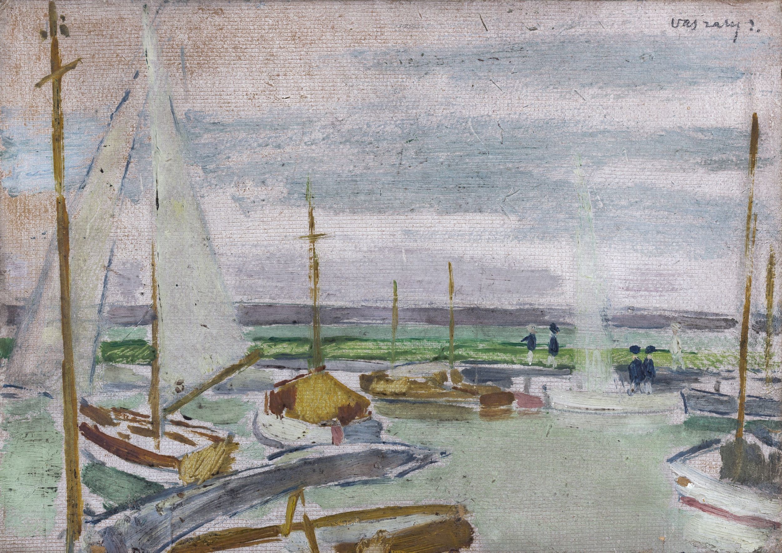 Balatoni kikötő csónakokkal (Hansági Múzeum CC BY-NC-SA)