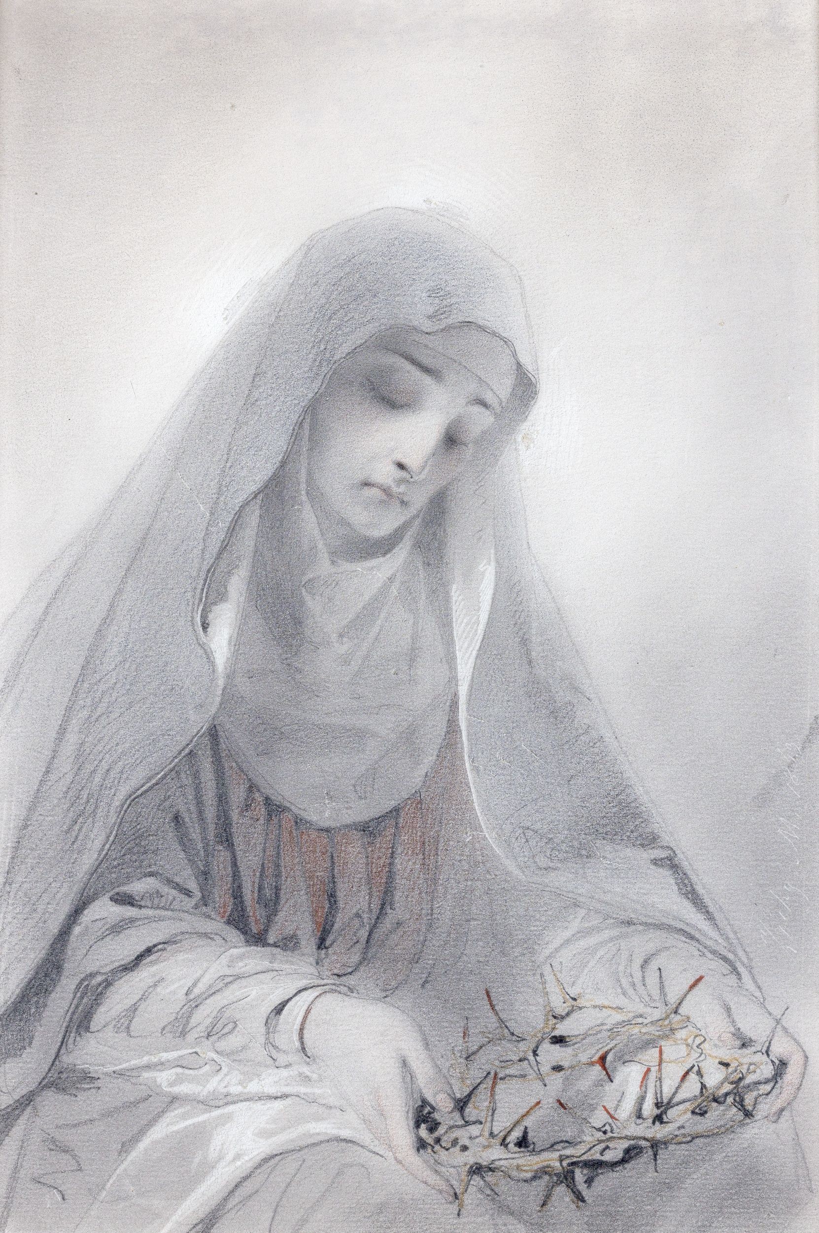 Mária töviskoszorúval (Hansági Múzeum CC BY-NC-SA)