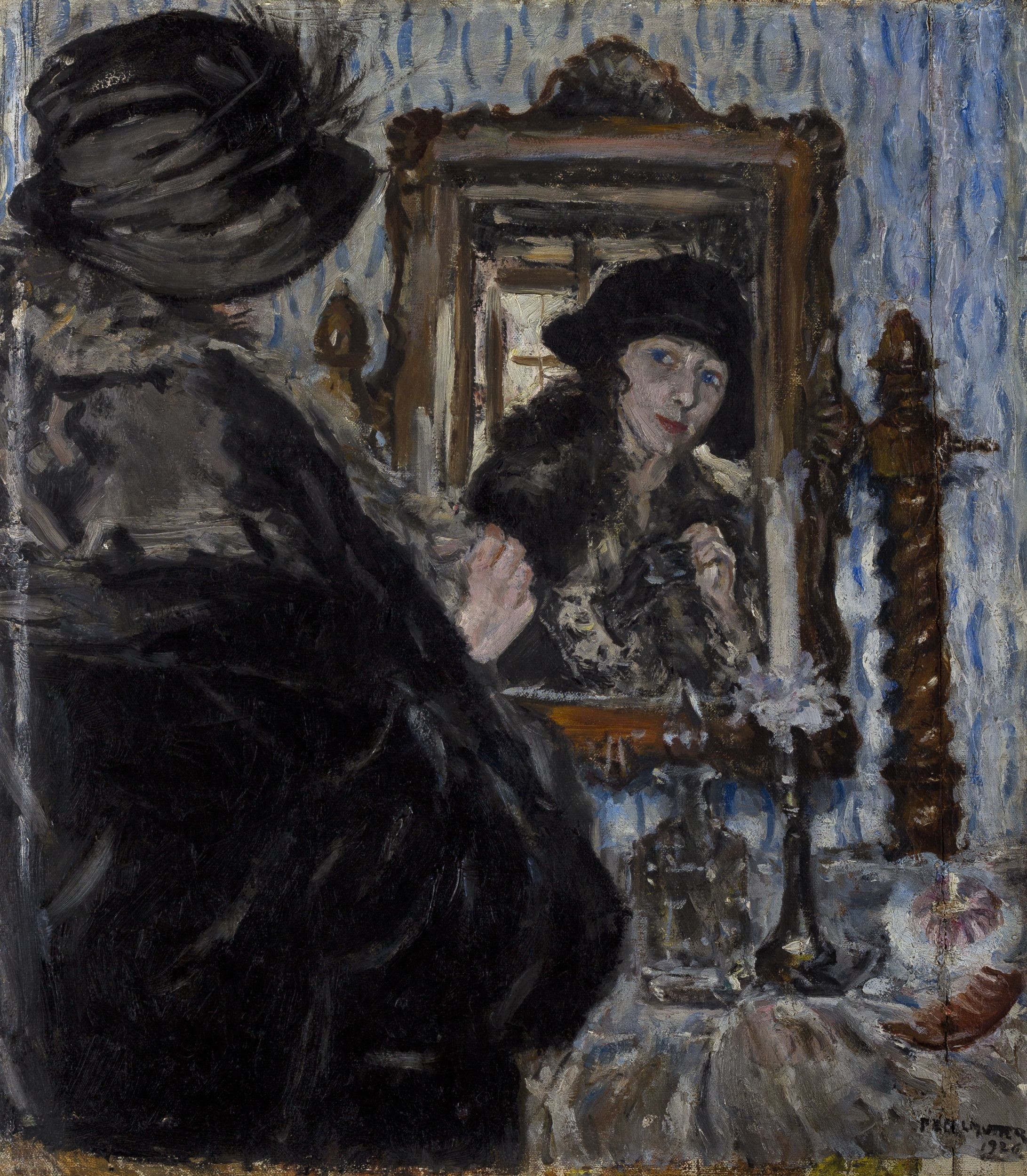 Nő tükör előtt (Hansági Múzeum CC BY-NC-SA)