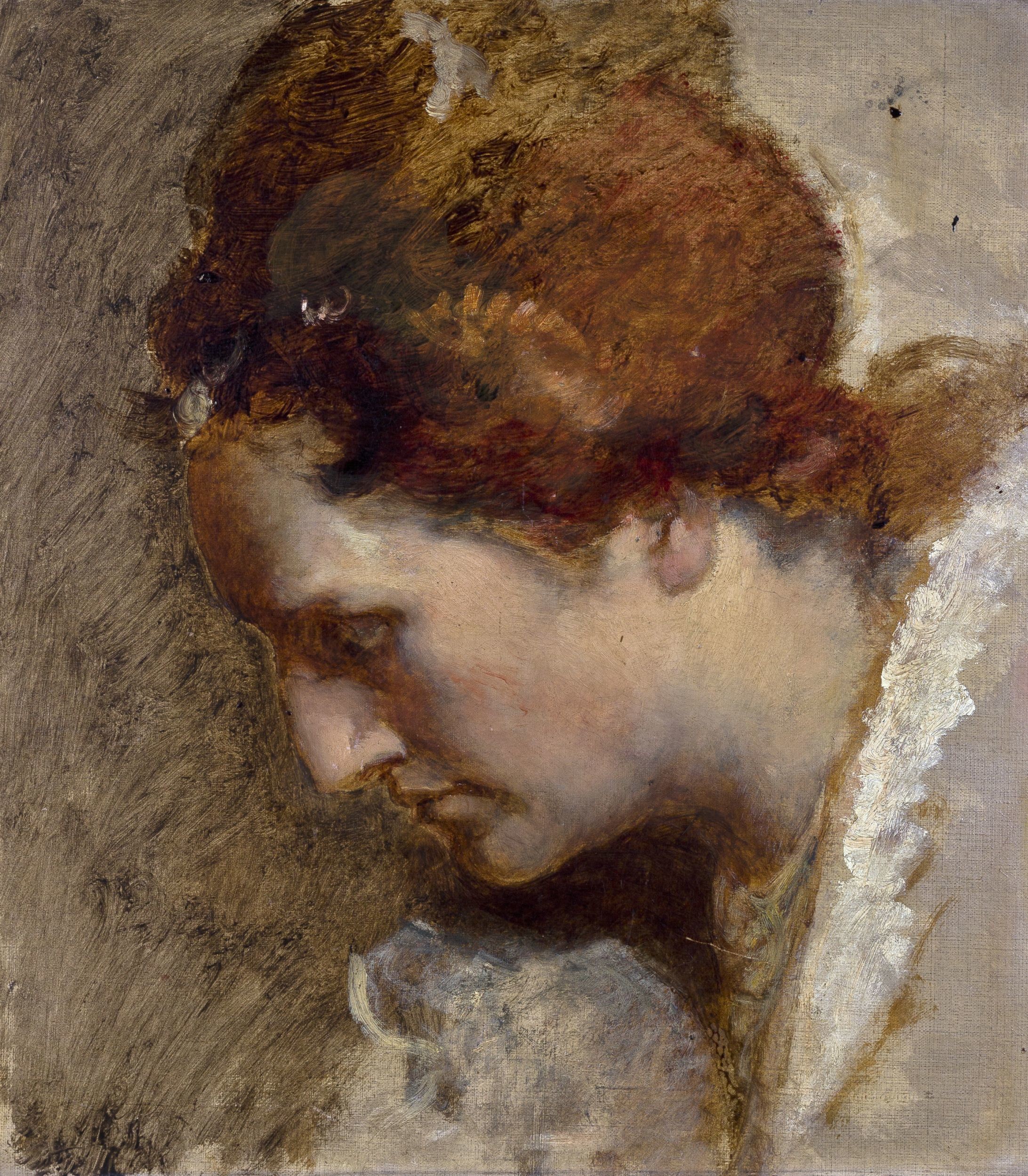 Vöröshajú női fej profilban (Hansági Múzeum CC BY-NC-SA)