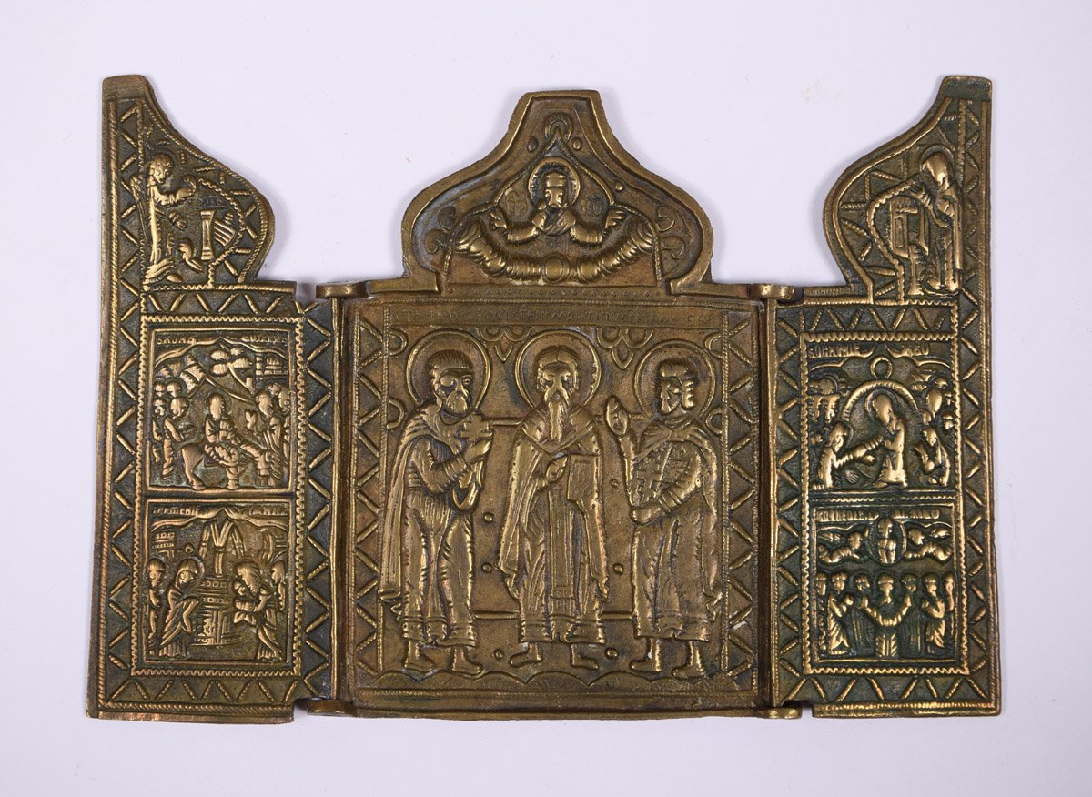 Triptychon. Szent Florus, Szent Antipász, Szent Laurusz (Pannonhalmi Főapátsági Múzeum CC BY-NC-SA)