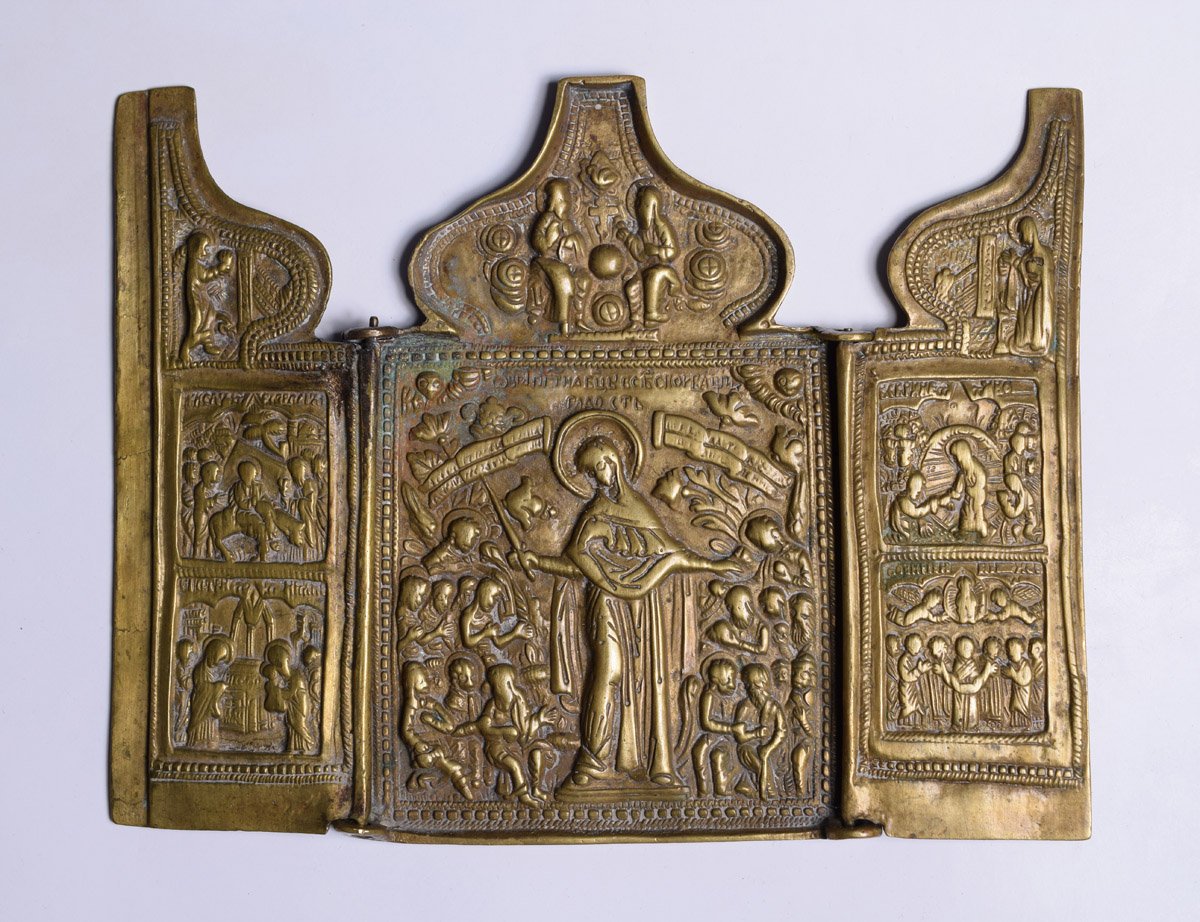 Triptychon. Istenszülő „Minden fájdalmasok öröme’’ ünnepekkel (Pannonhalmi Főapátsági Múzeum CC BY-NC-SA)