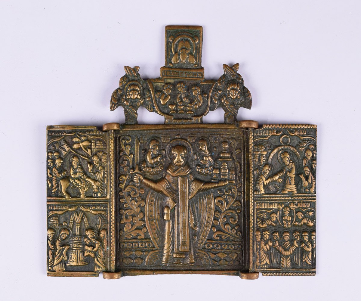 Triptychon. Szent Miklós ünnepekkel. (Pannonhalmi Főapátsági Múzeum CC BY-NC-SA)