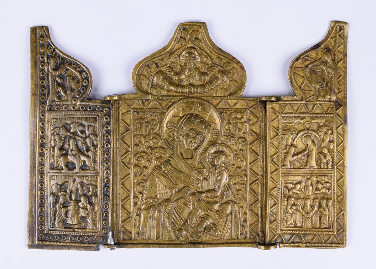 Triptychon. Tyihvini Istenszülő ünnepekkel (Pannonhalmi Főapátsági Múzeum CC BY-NC-SA)