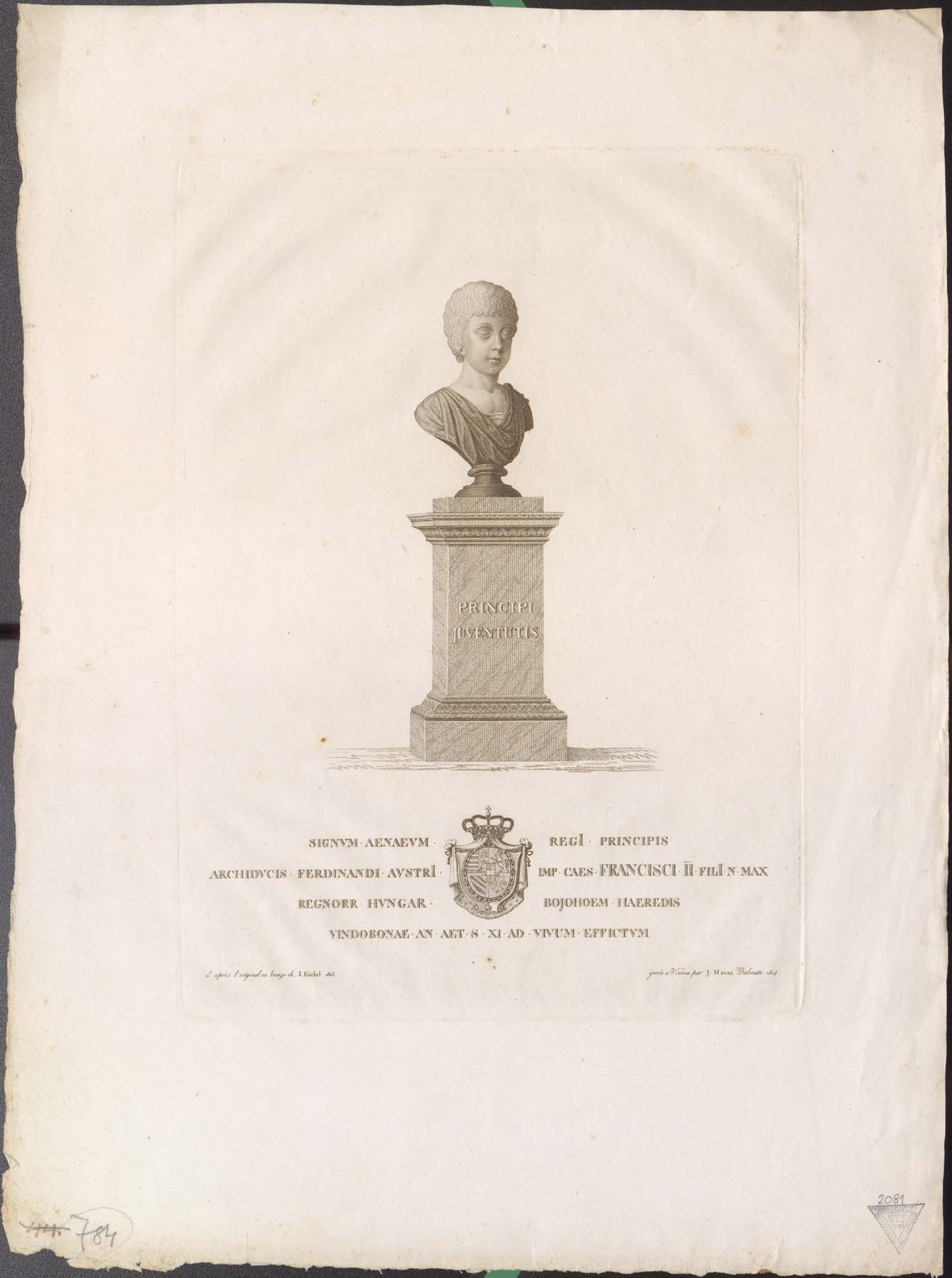 Ferdinánd főherceg mellszobra, 1804 (Pannonhalma Főapátsági Múzeum CC BY-NC-SA)