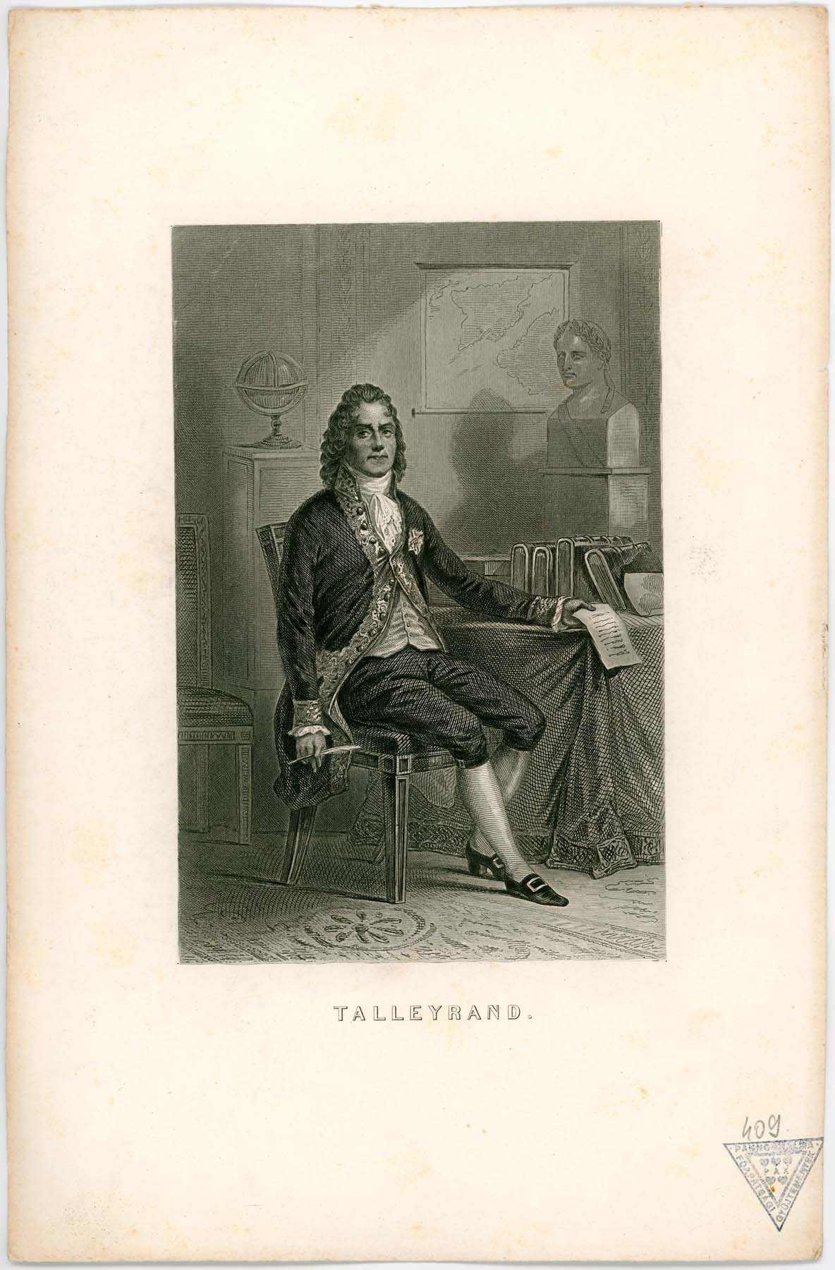 Talleyrand egész alakos portréja (Pannonhalma Főapátsági Múzeum CC BY-NC-SA)