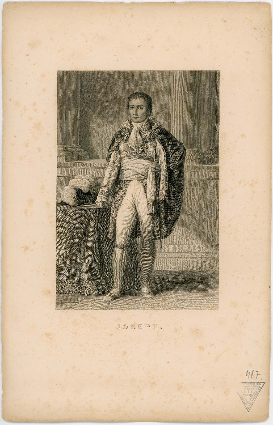 Joseph /Bonaparte?/ egész alakos portréja (Pannonhalma Főapátsági Múzeum CC BY-NC-SA)