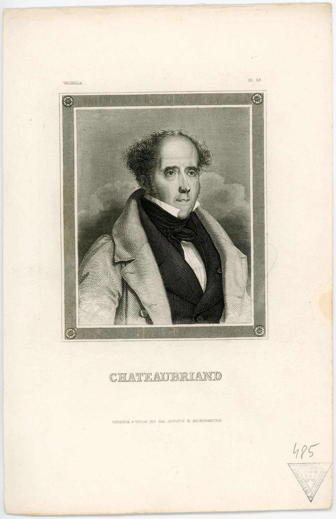 Chateaubriand portréja (Pannonhalma Főapátsági Múzeum CC BY-NC-SA)