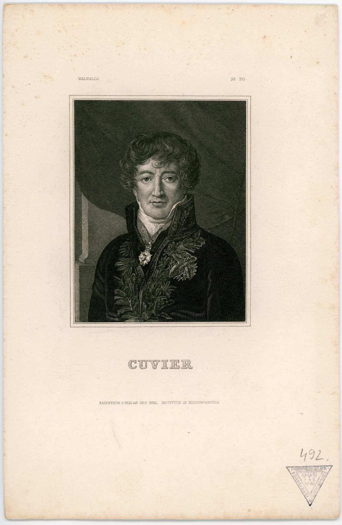 Cuvier portréja (Pannonhalma Főapátsági Múzeum CC BY-NC-SA)