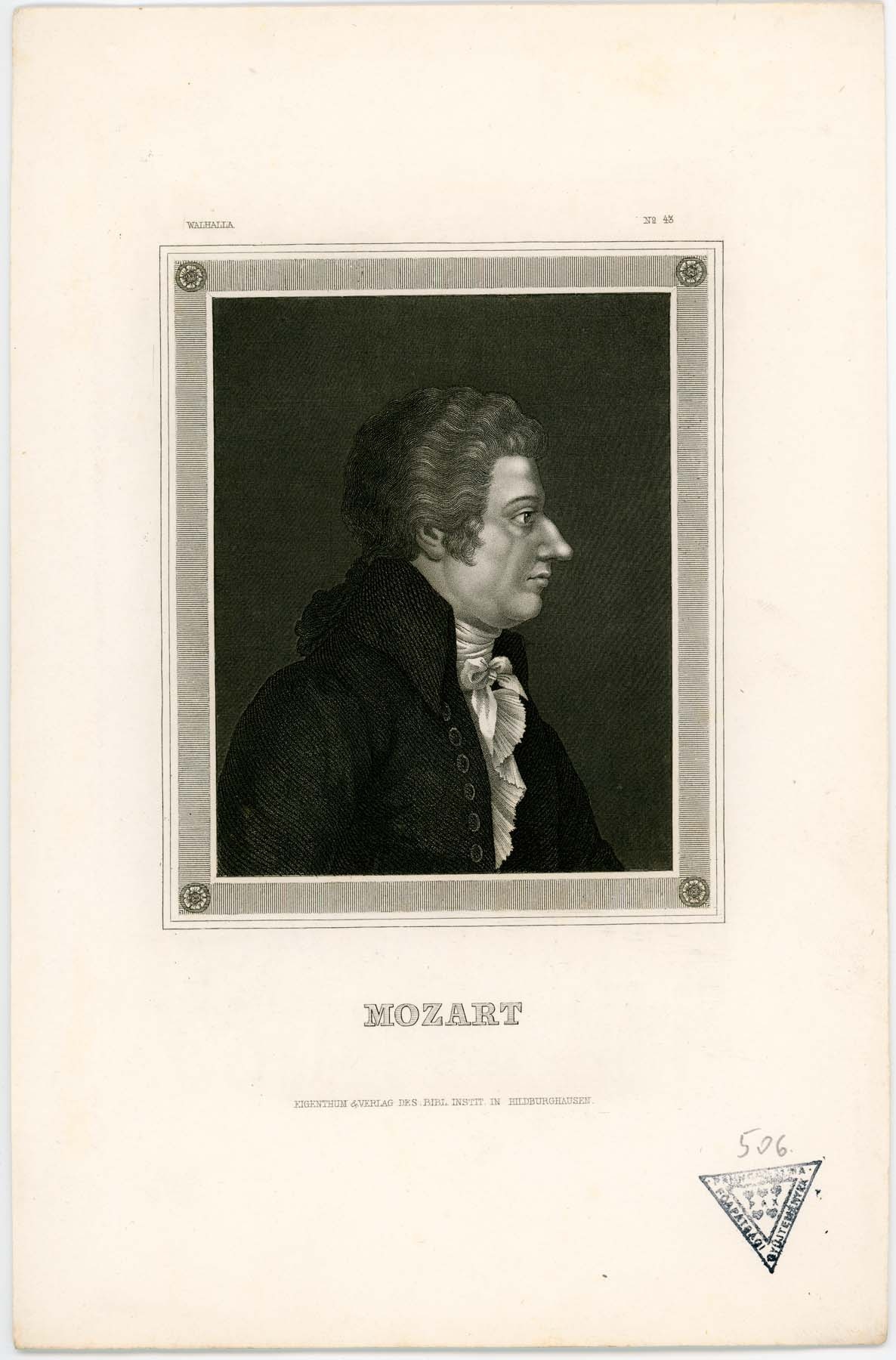 W.A.Mozart portréja (Pannonhalma Főapátsági Múzeum CC BY-NC-SA)