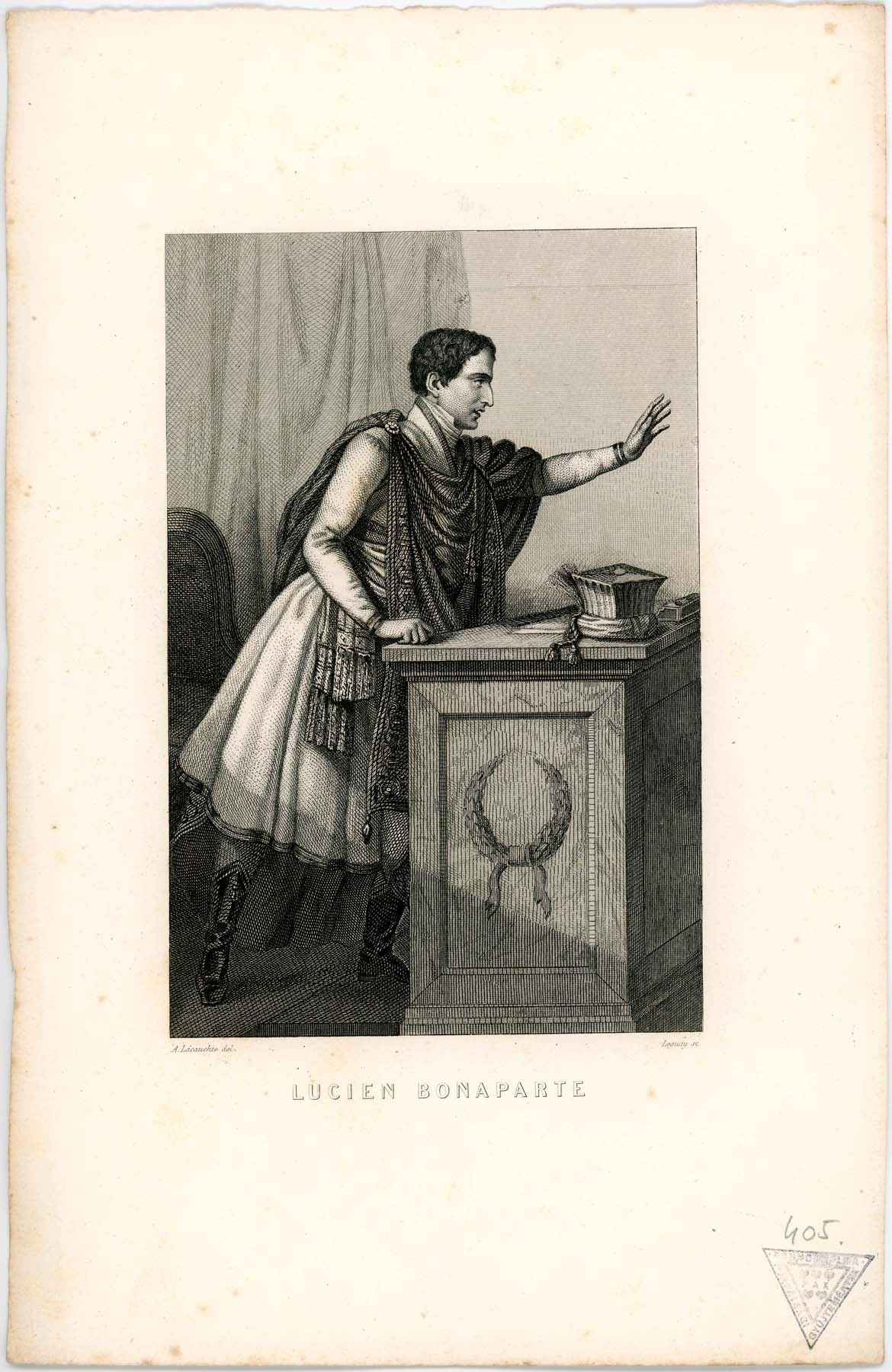 Lucien Bonaparte egész alakos portréja (Pannonhalma Főapátsági Múzeum CC BY-NC-SA)
