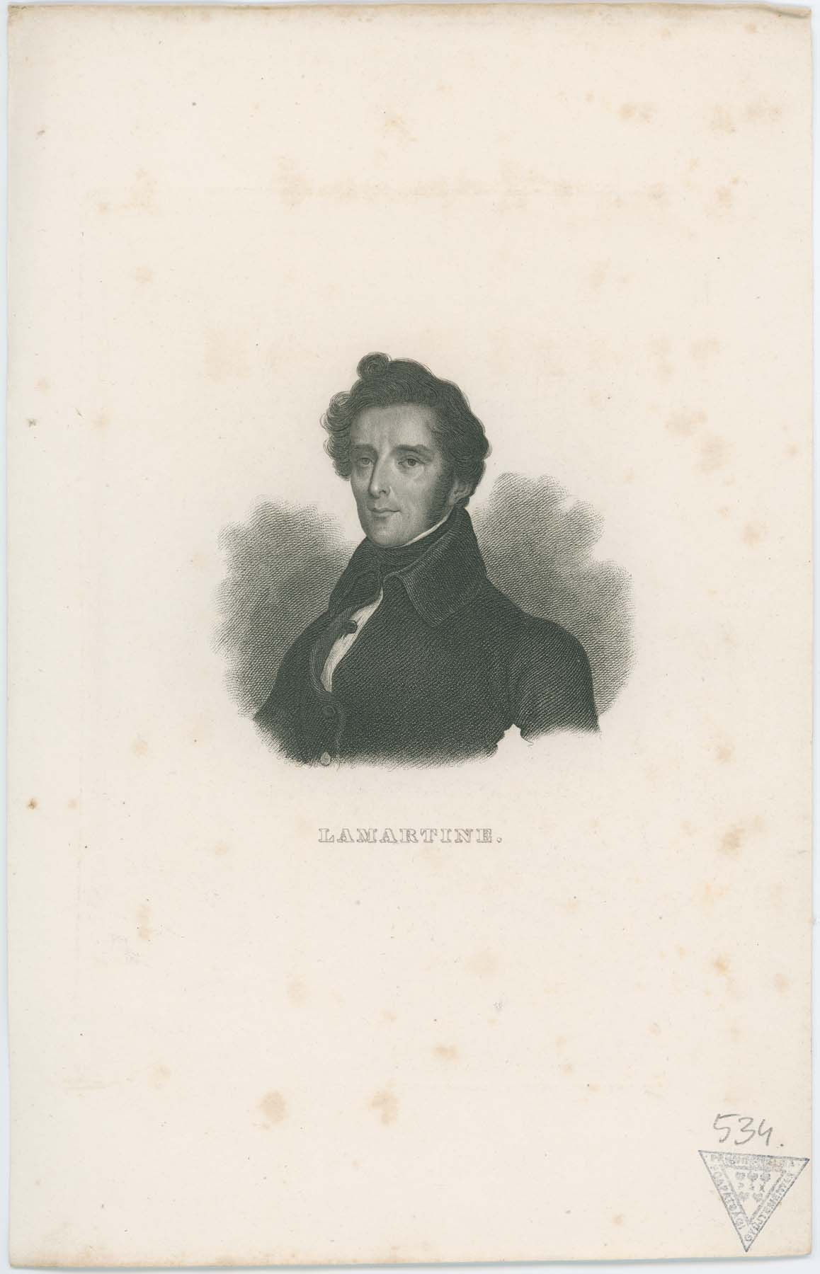 Lamartine portréja (Pannonhalma Főapátsági Múzeum CC BY-NC-SA)