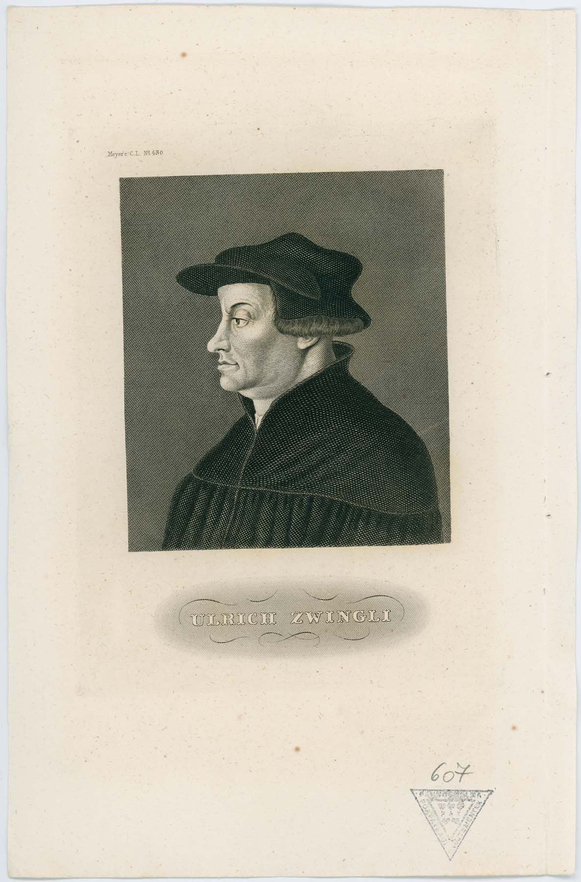 Ulrich Zwingli portréja (Pannonhalma Főapátsági Múzeum CC BY-NC-SA)